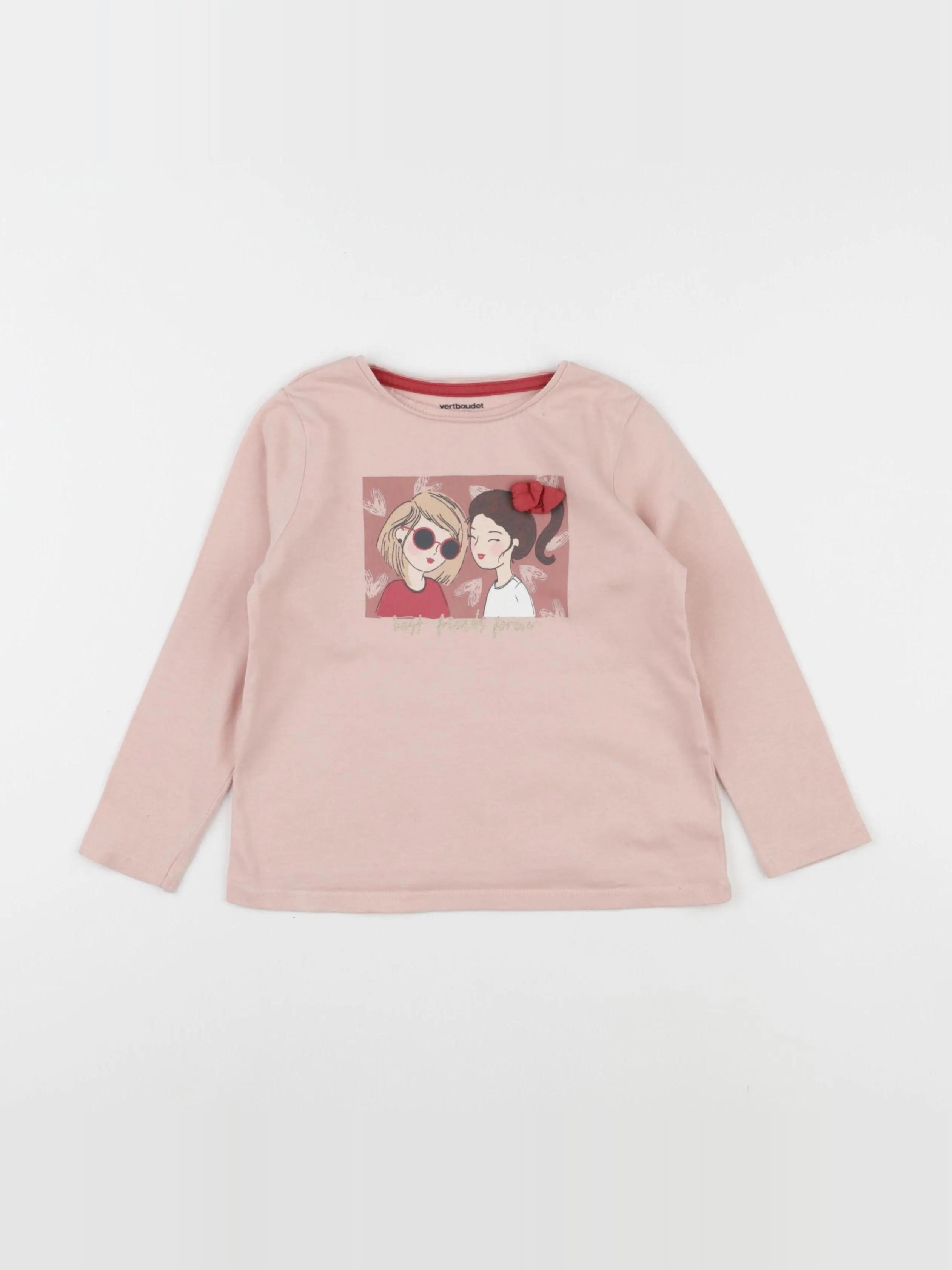 Vertbaudet - tee-shirt rose - 3 ans