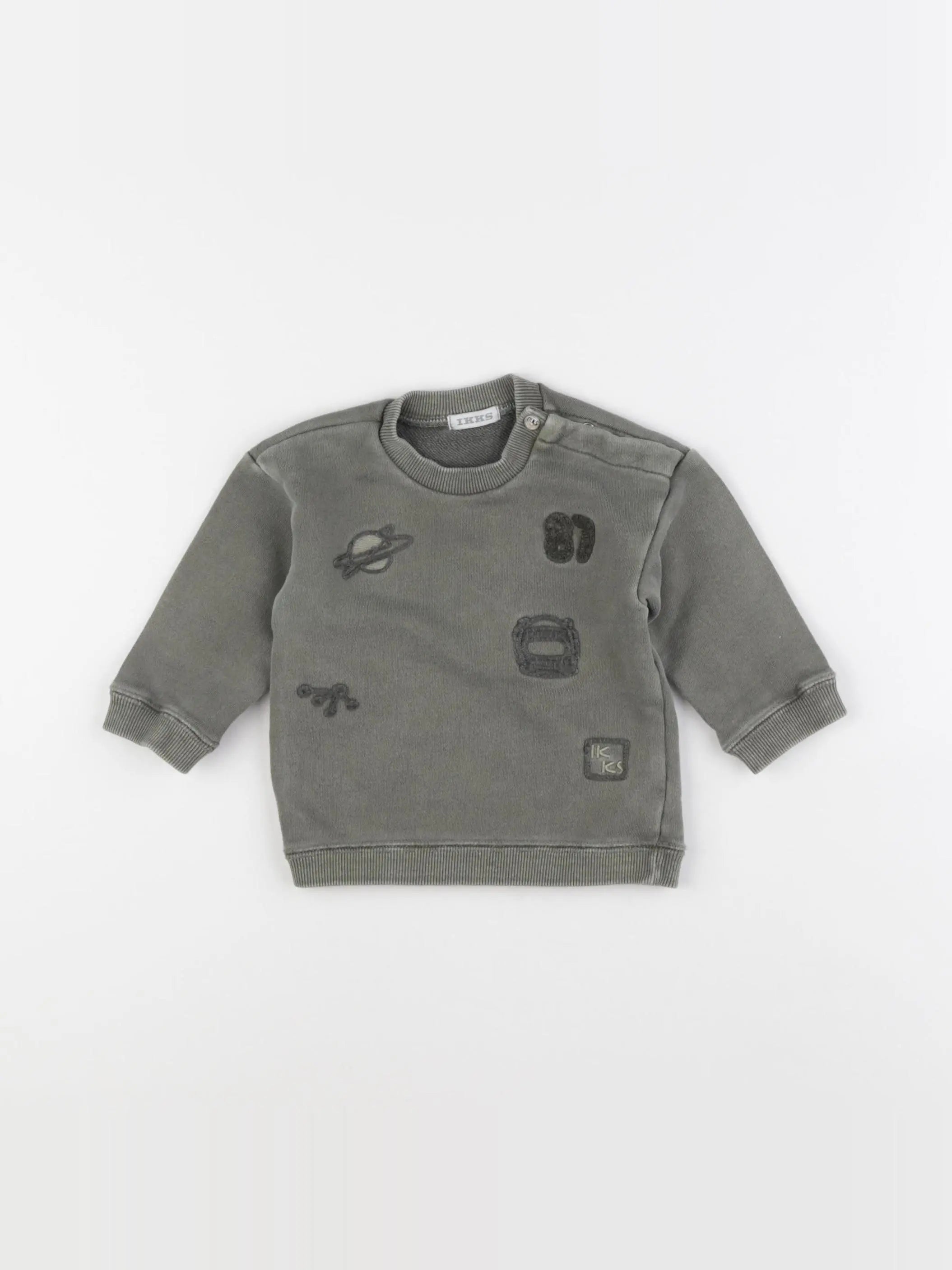 IKKS - sweat vert - 6 mois