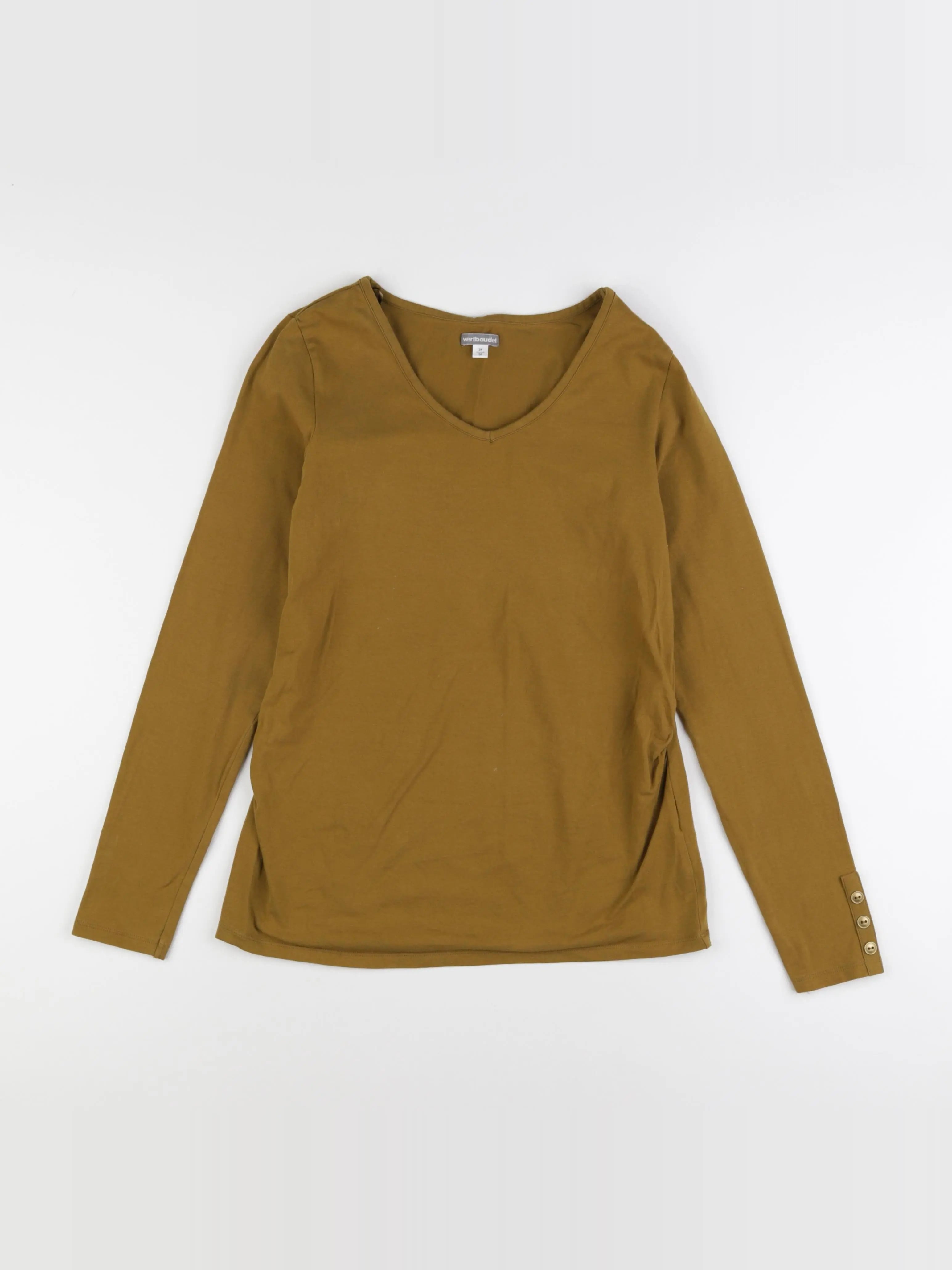 Vertbaudet - tee-shirt grossesse marron - 34 à 36