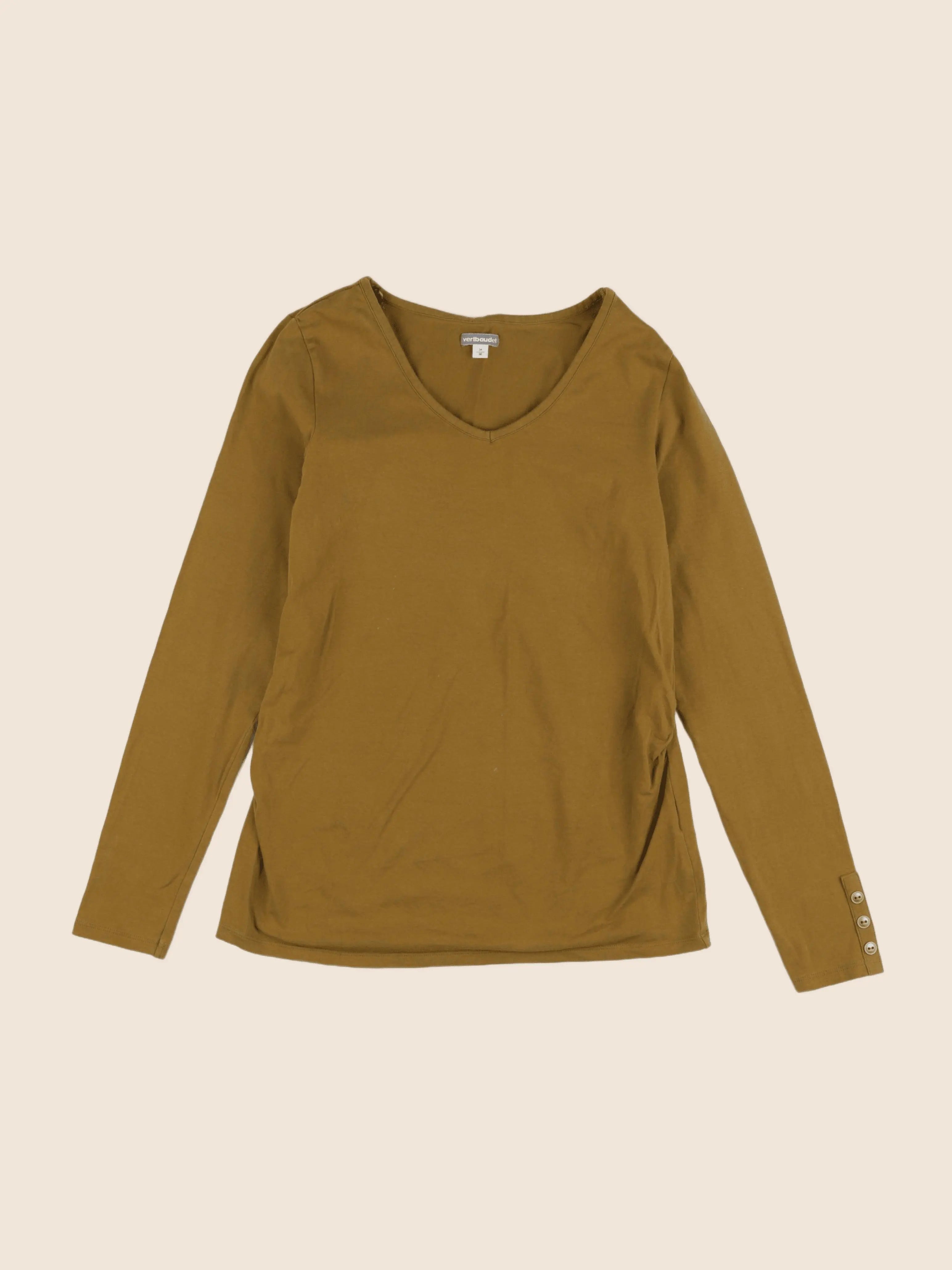 Vertbaudet - tee-shirt grossesse marron - 34 à 36