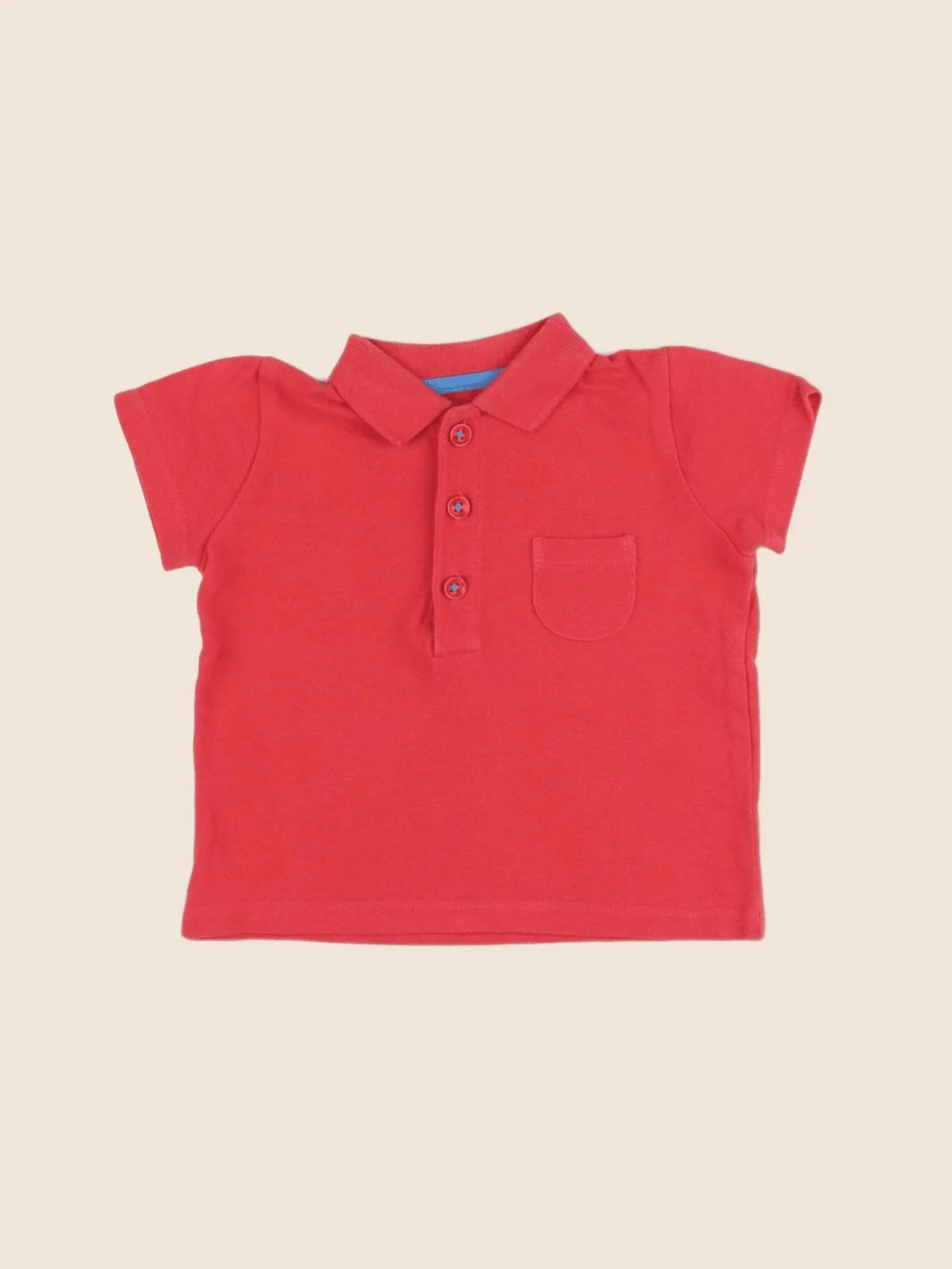 Baby Boden - polo rouge - 6/9 mois