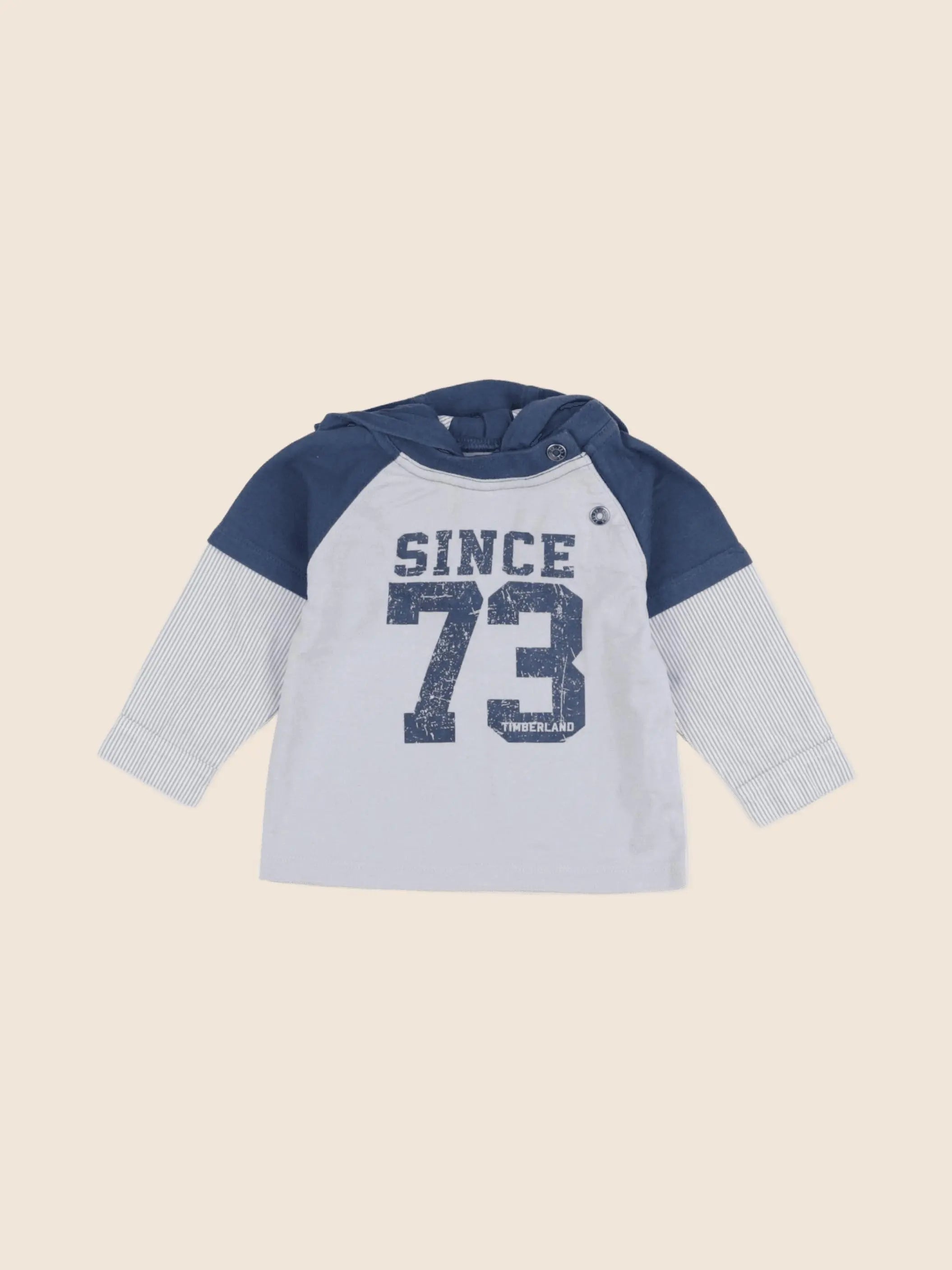 Timberland - tee-shirt bleu, gris - 6 mois