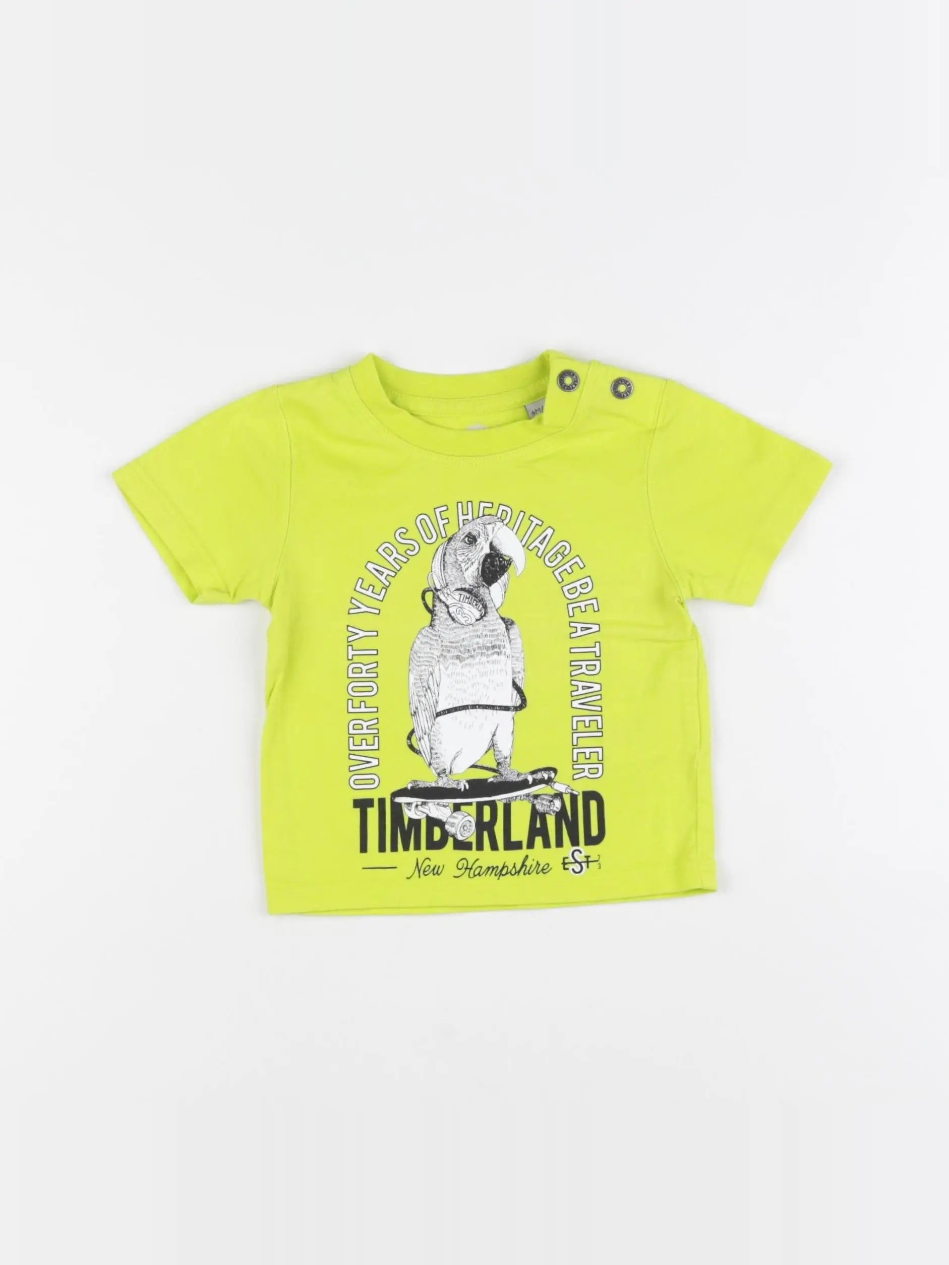 Timberland - tee-shirt jaune fluo - 6 mois