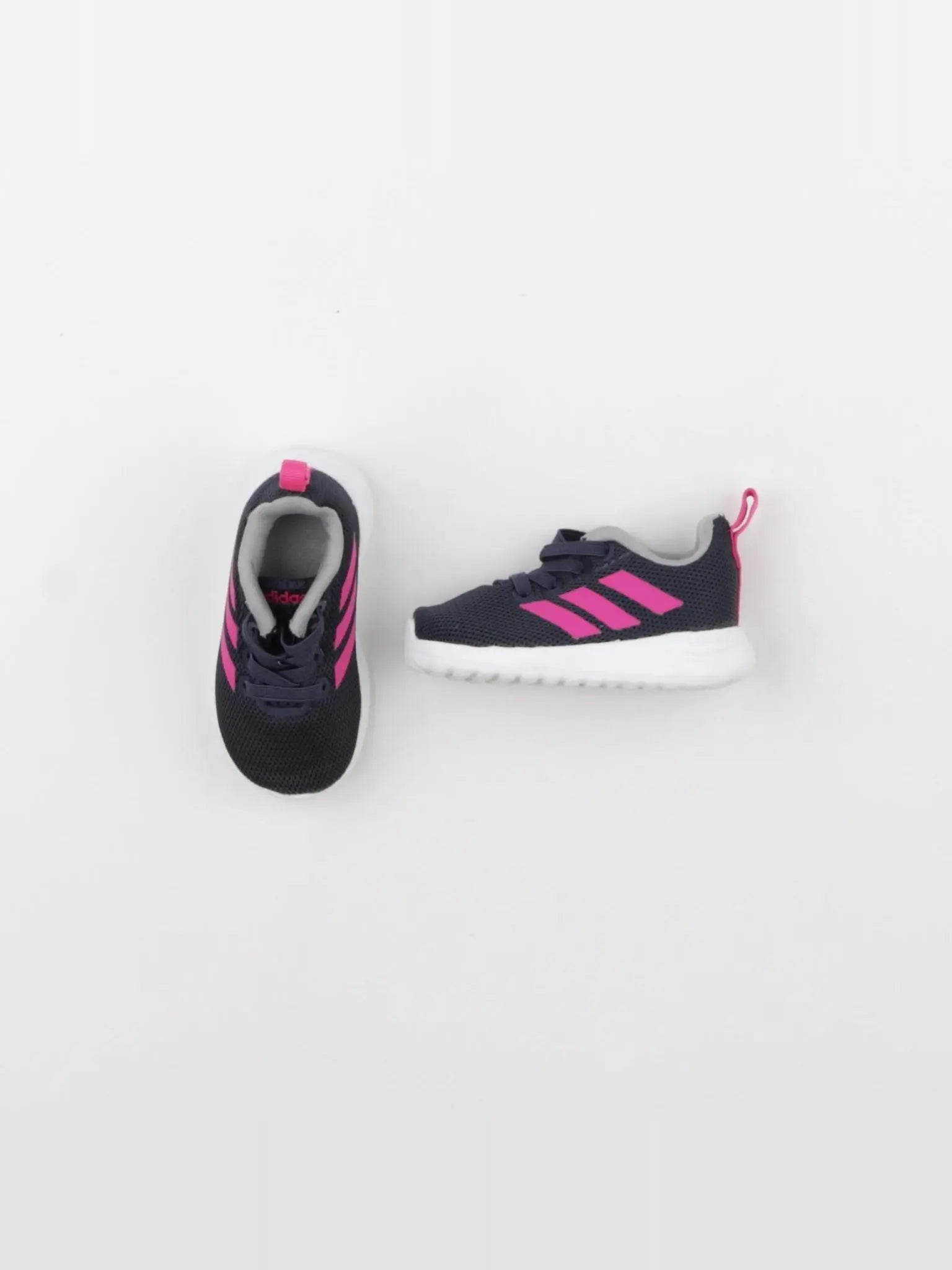 Adidas - tennis élastiqué bleu, rose - pointure 19