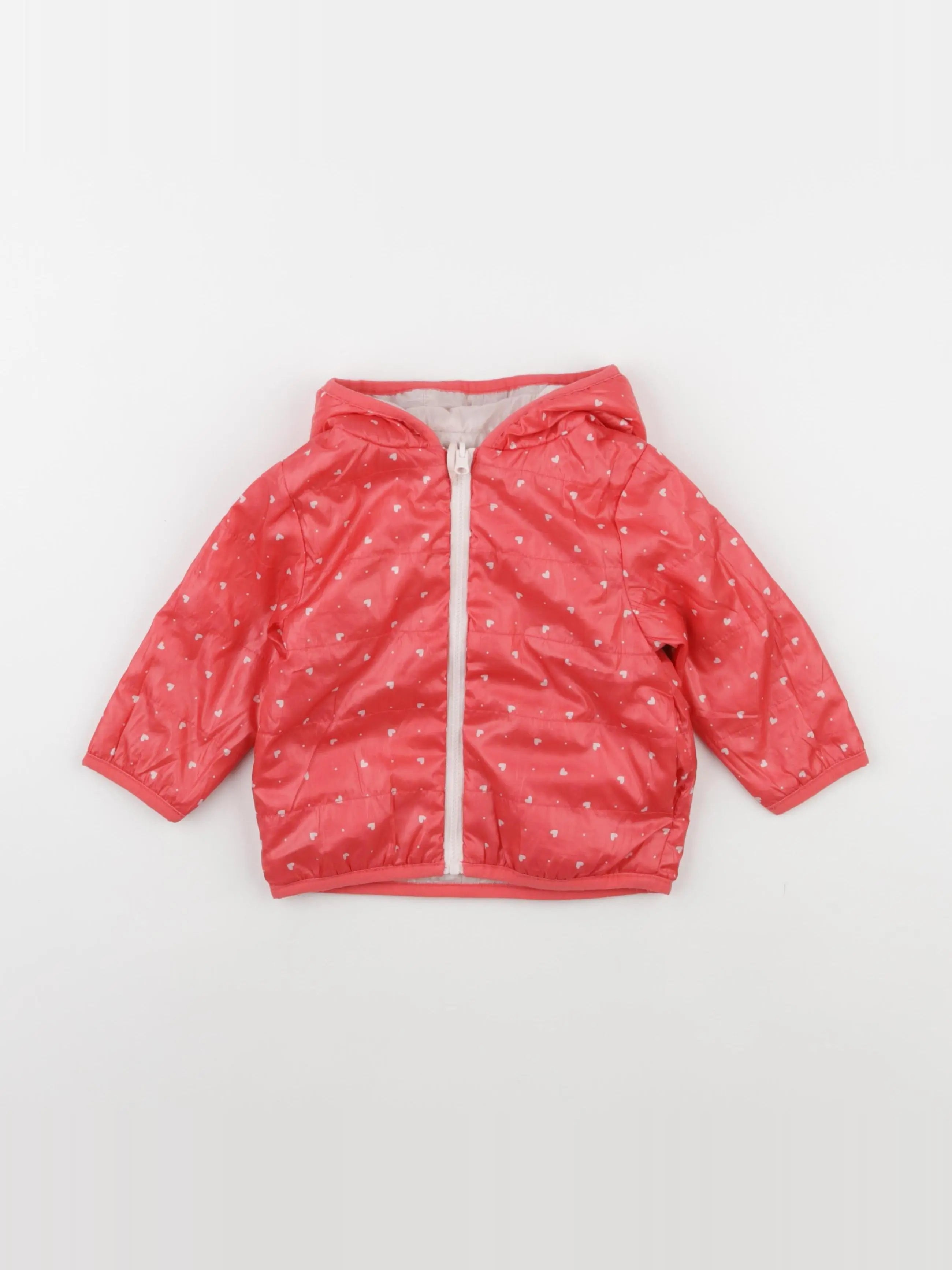 La Redoute - doudoune réversible rose - 9 mois