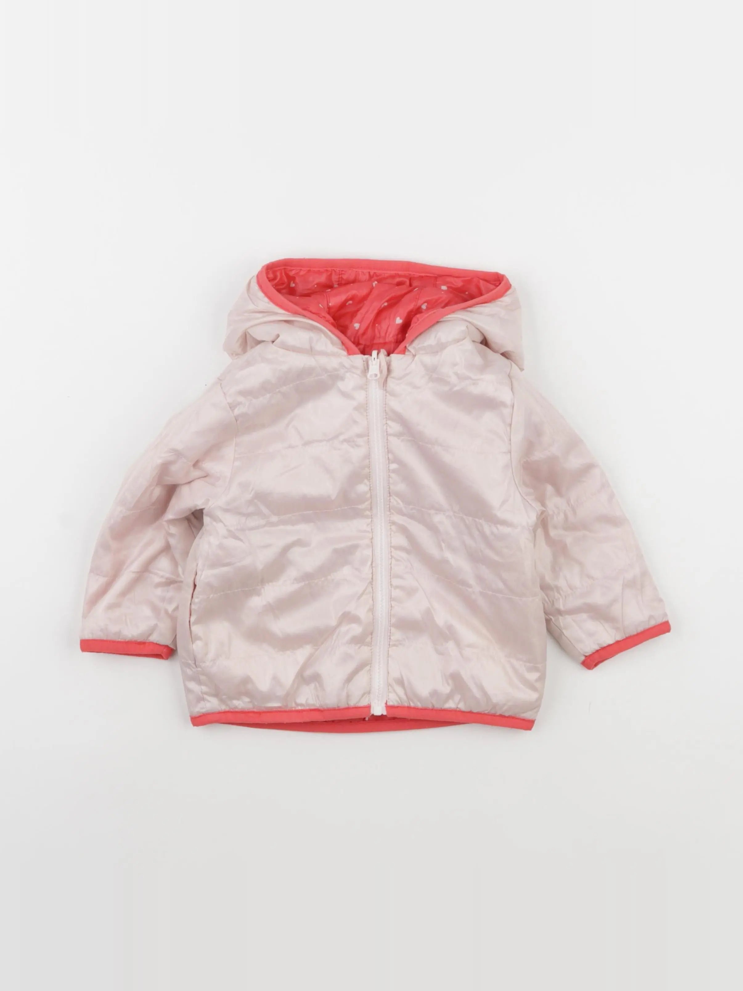 La Redoute - doudoune réversible rose - 9 mois