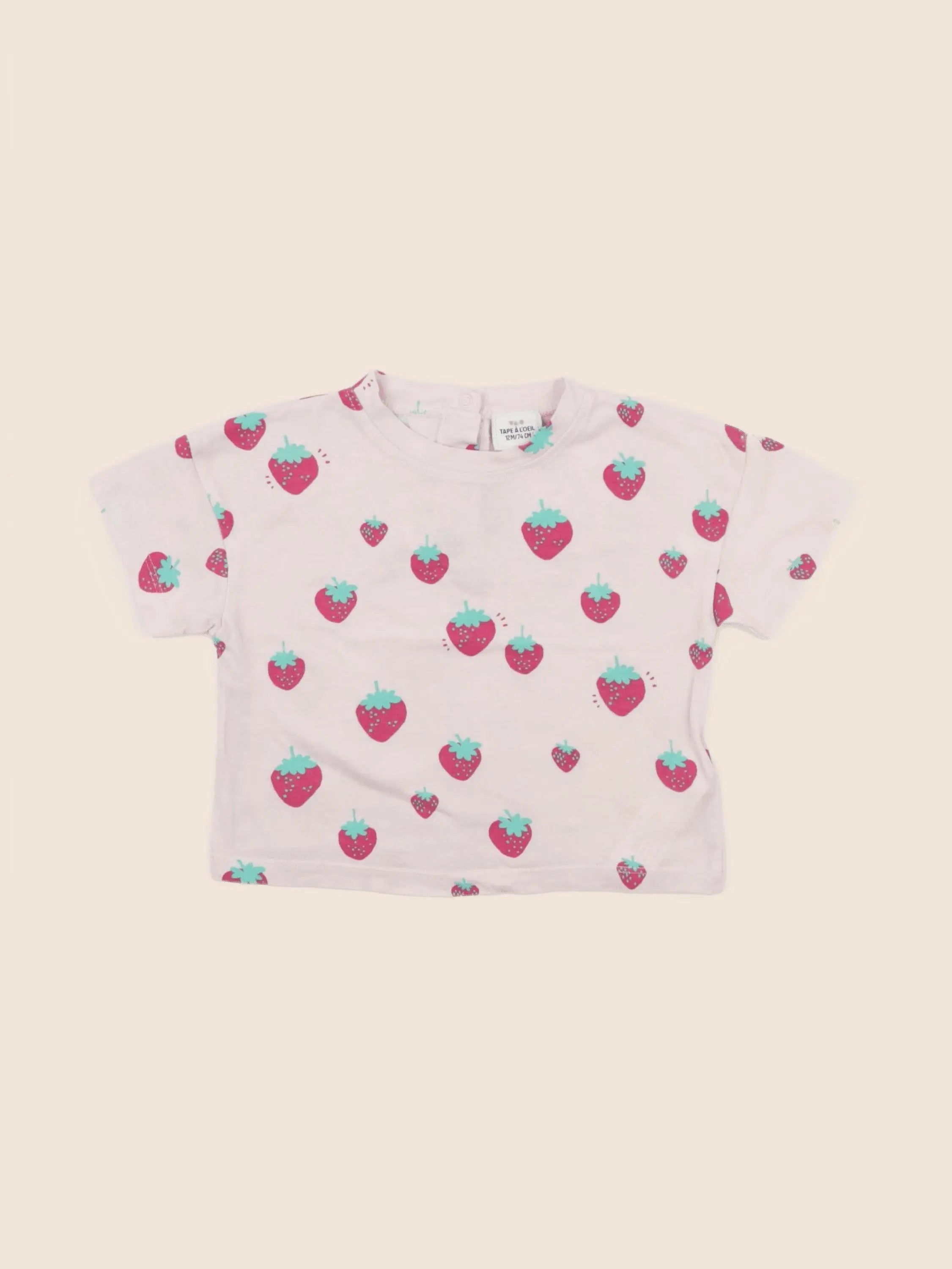Tape à l'oeil - tee-shirt rose - 12 mois