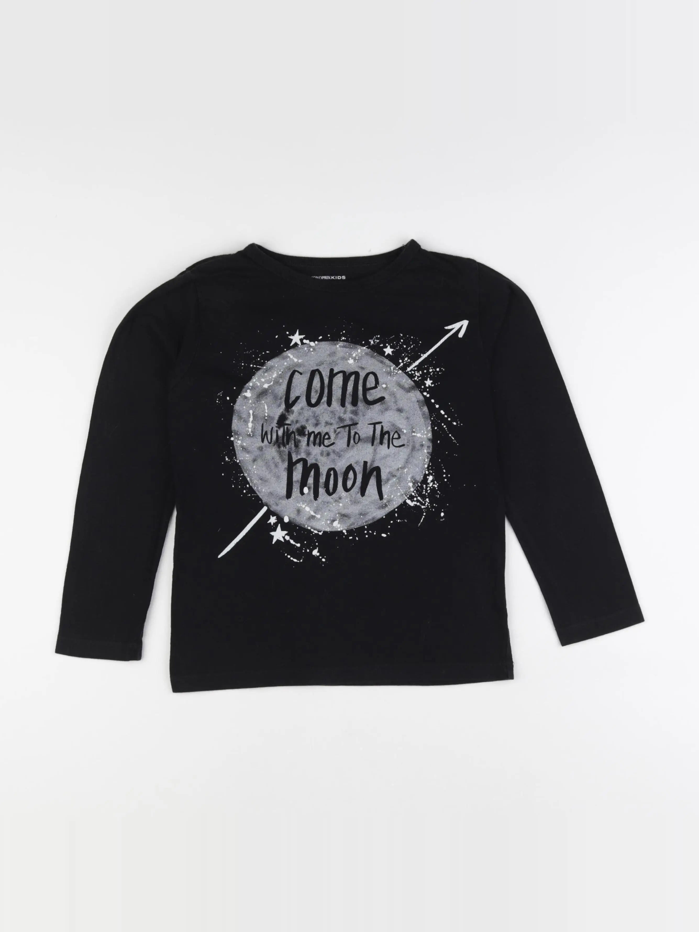 Monoprix - tee-shirt noir - 8 ans