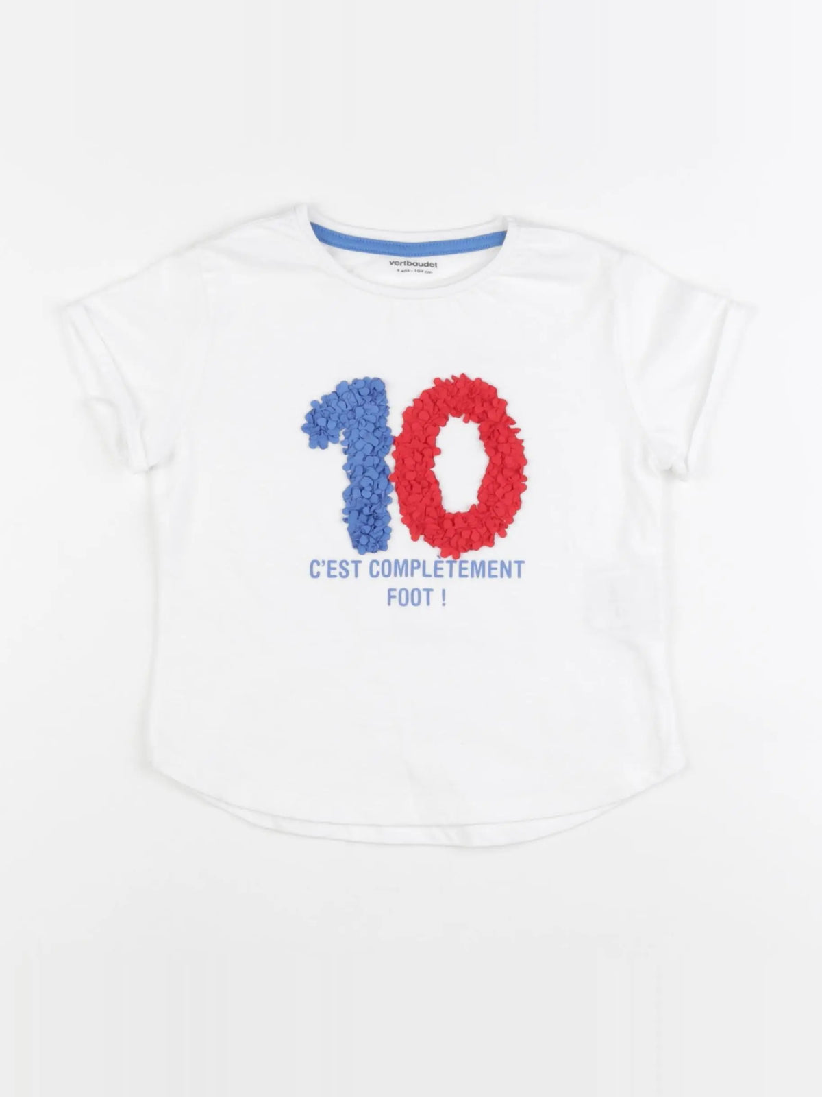 Vertbaudet - tee-shirt blanc - 4 ans
