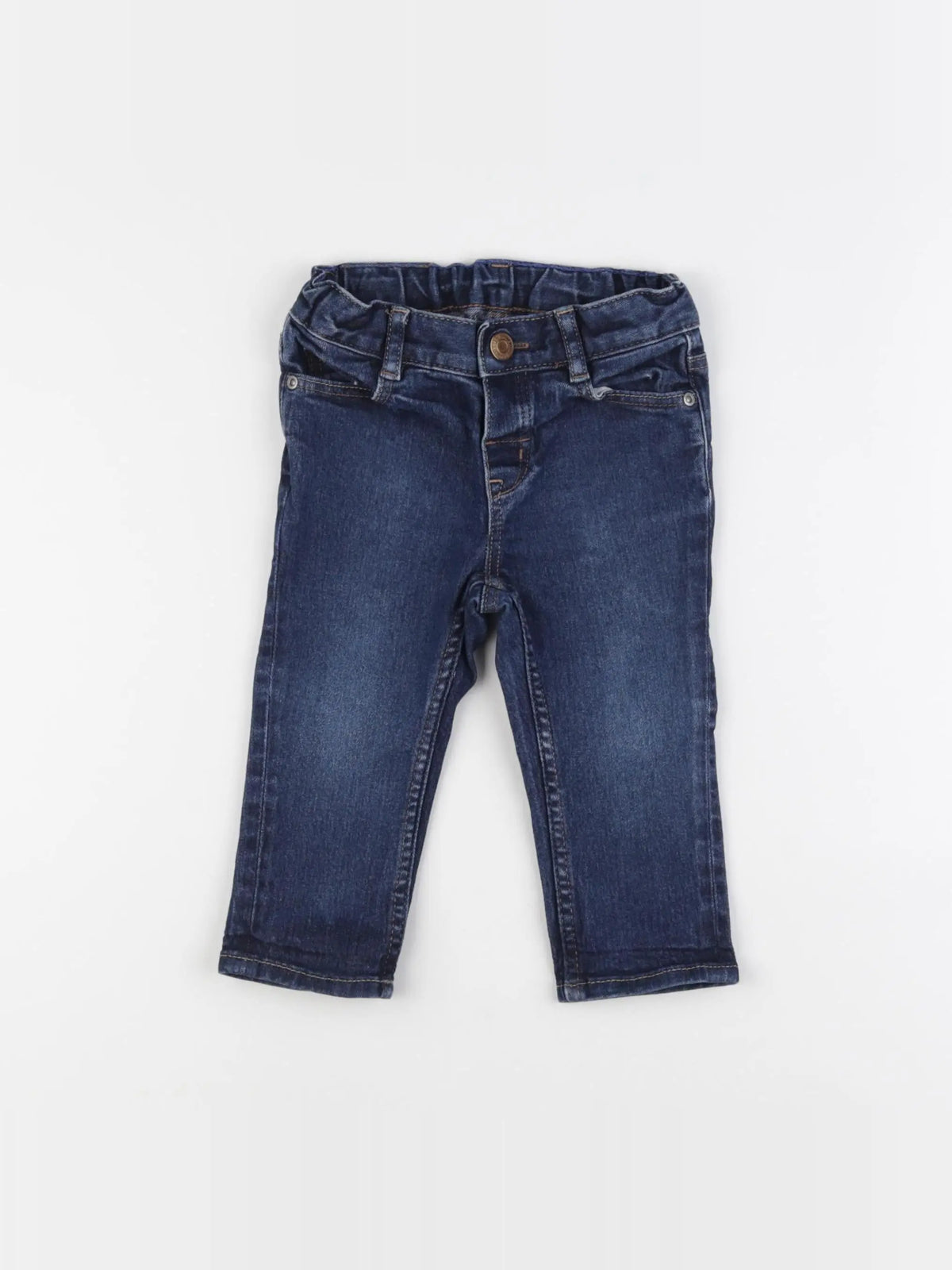 H&M - jean bleu - 9/12 mois