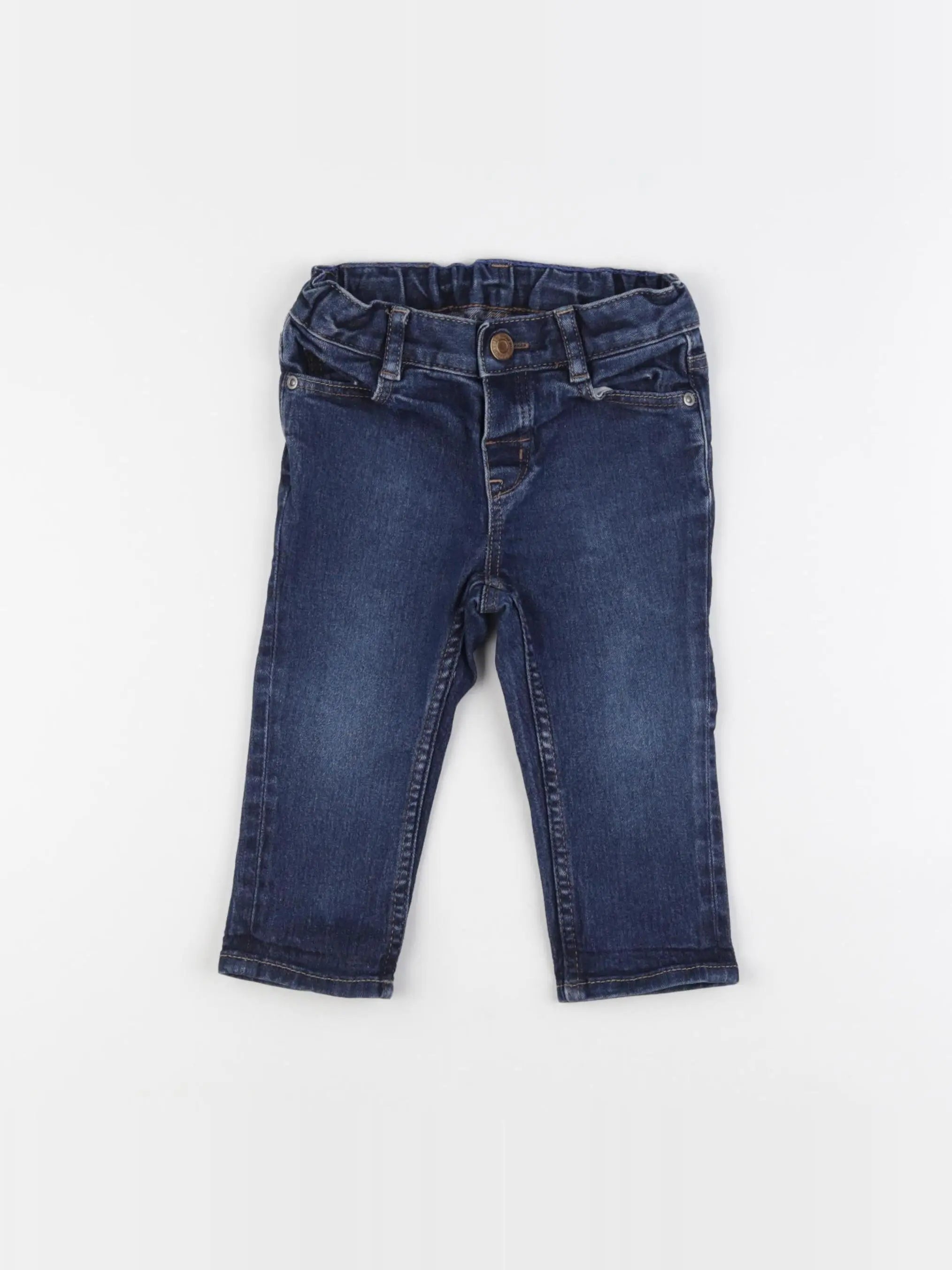 H&M - jean bleu - 9/12 mois