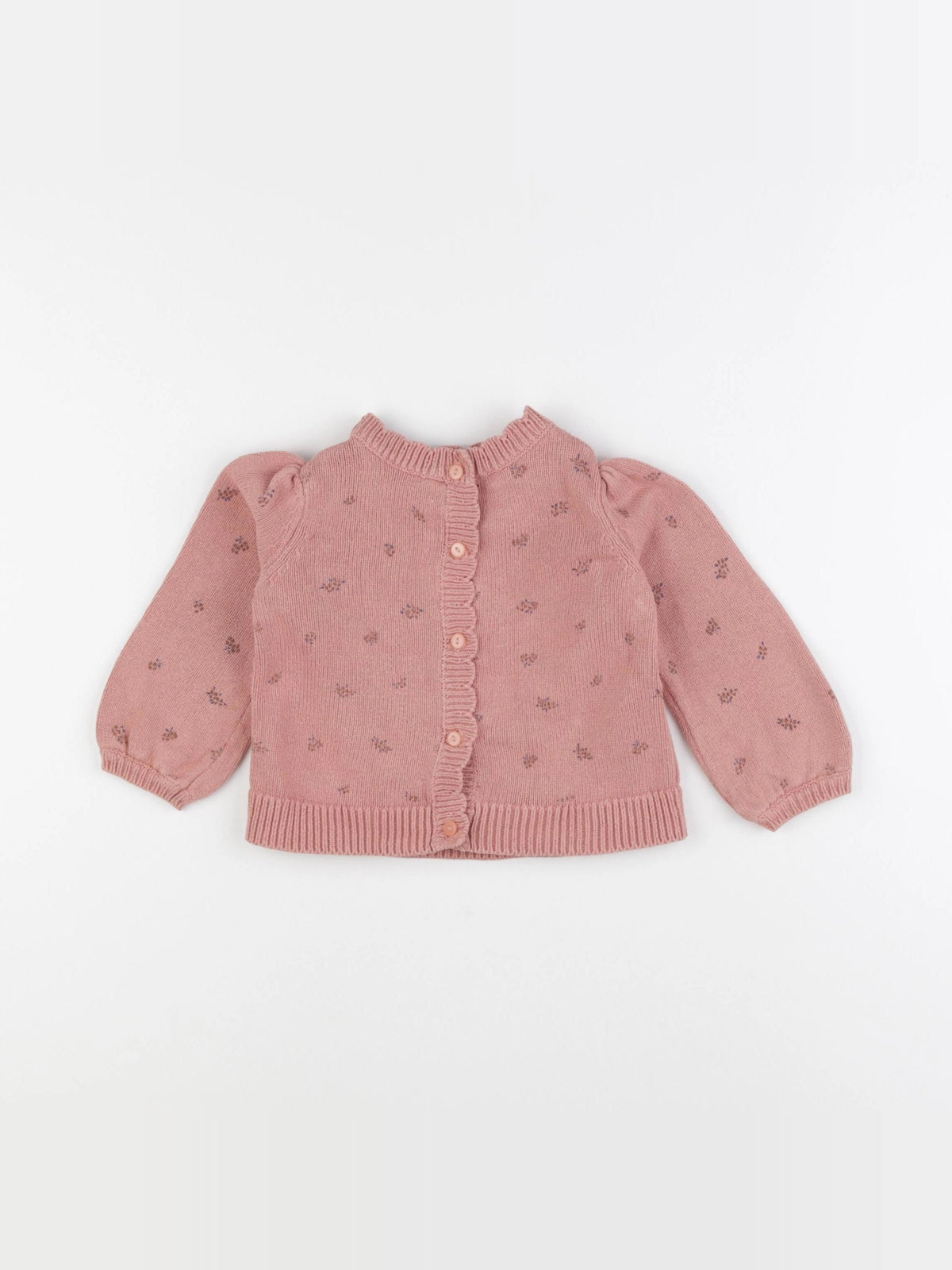 Vertbaudet - gilet rose - 1 an