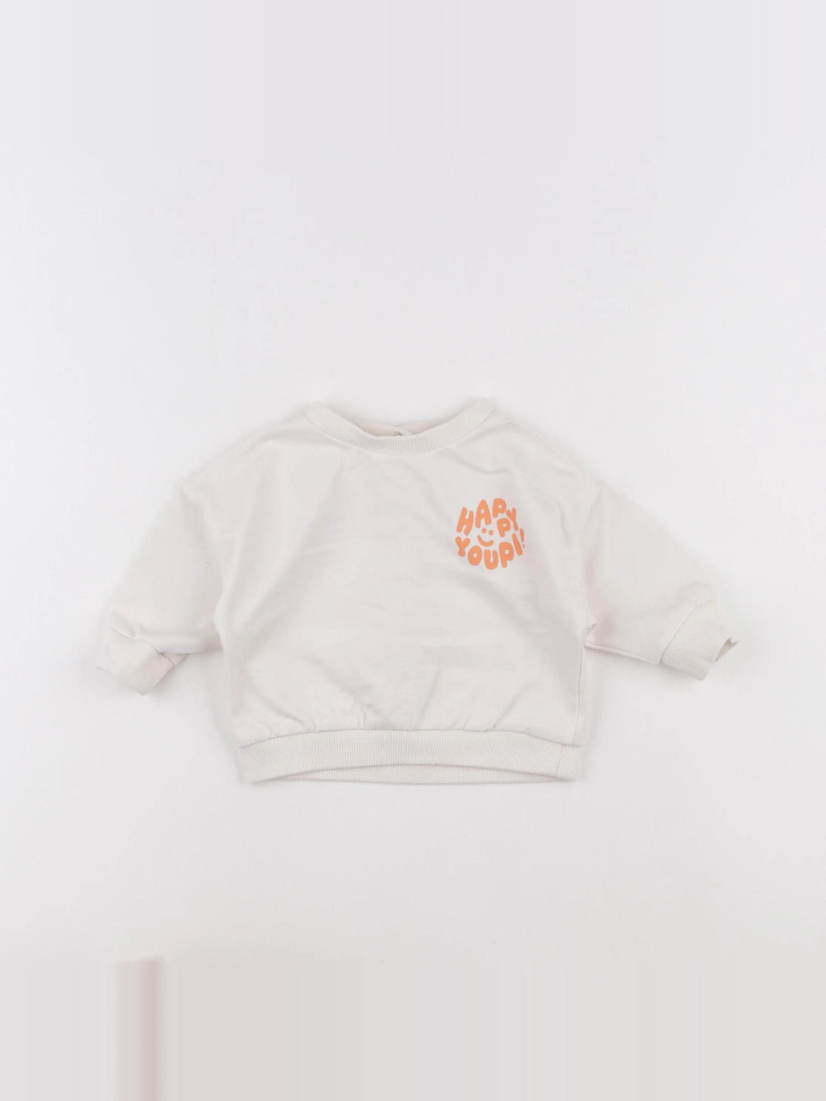 Vertbaudet - sweat beige - 3 mois