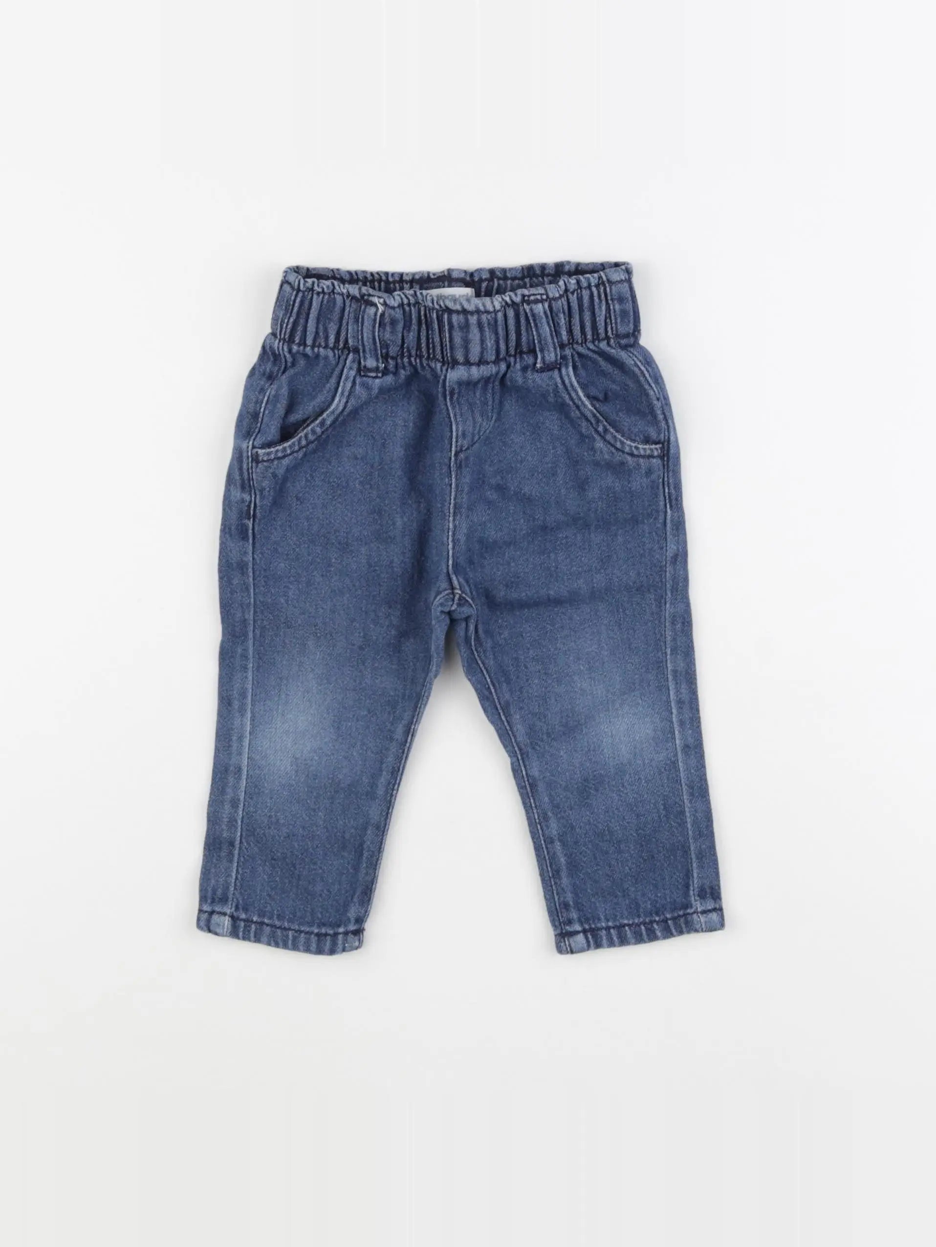 Vertbaudet - jegging bleu - 12 mois