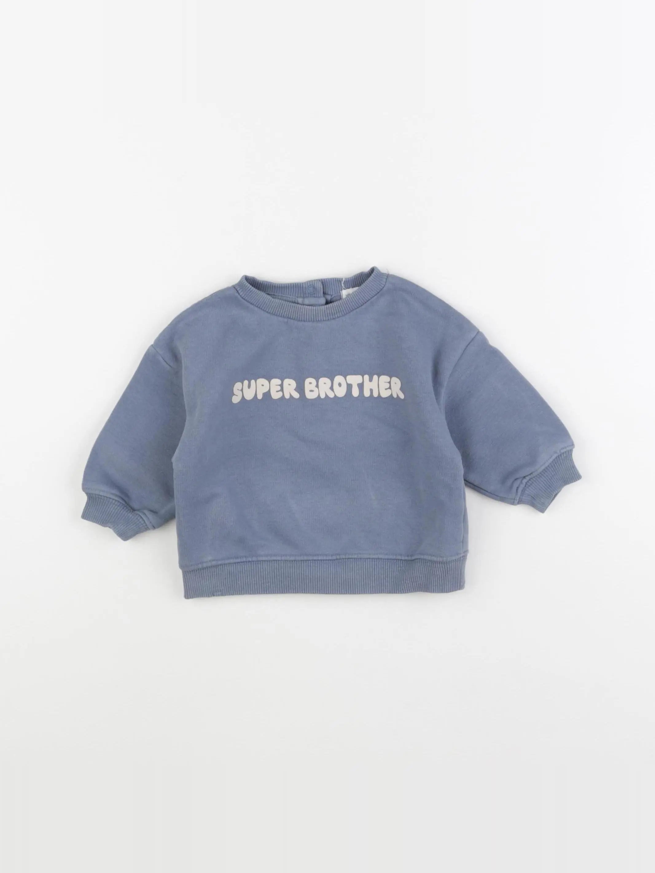 Vertbaudet - sweat bleu - 6 mois