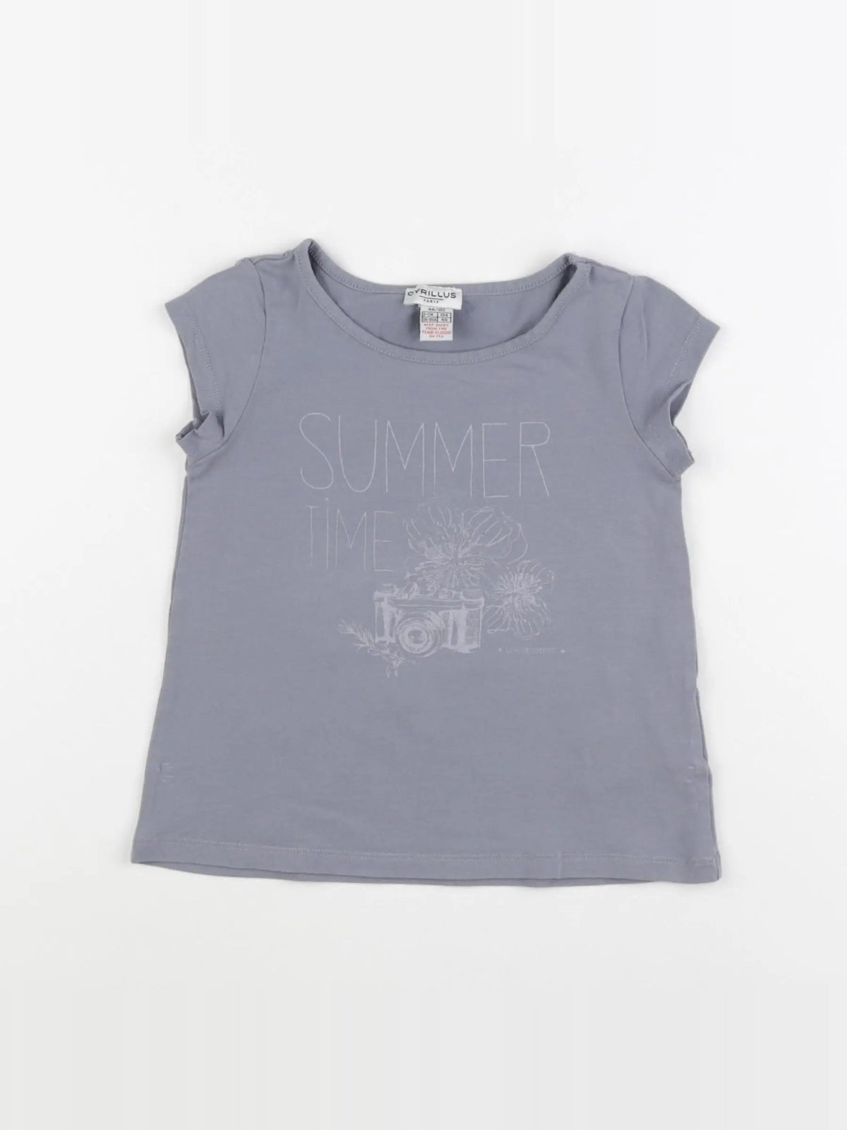 Cyrillus - tee-shirt bleu - 4 ans