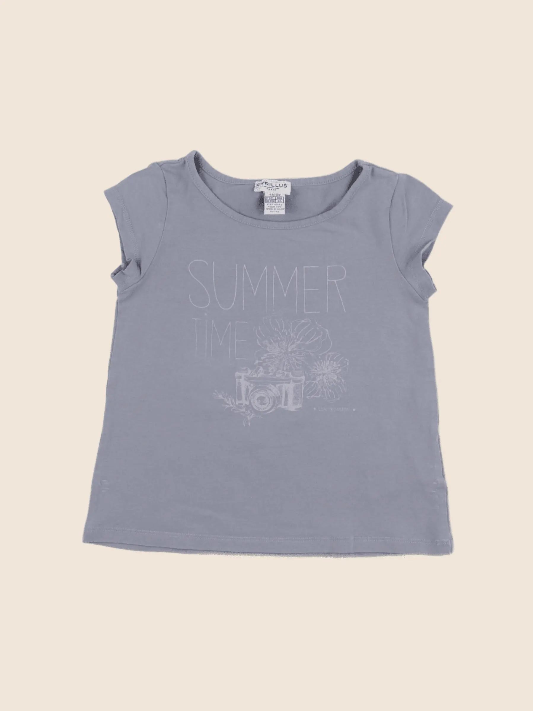 Cyrillus - tee-shirt bleu - 4 ans