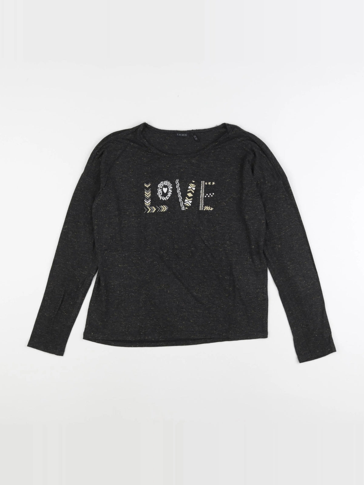 IKKS - tee-shirt gris, or - 10 ans