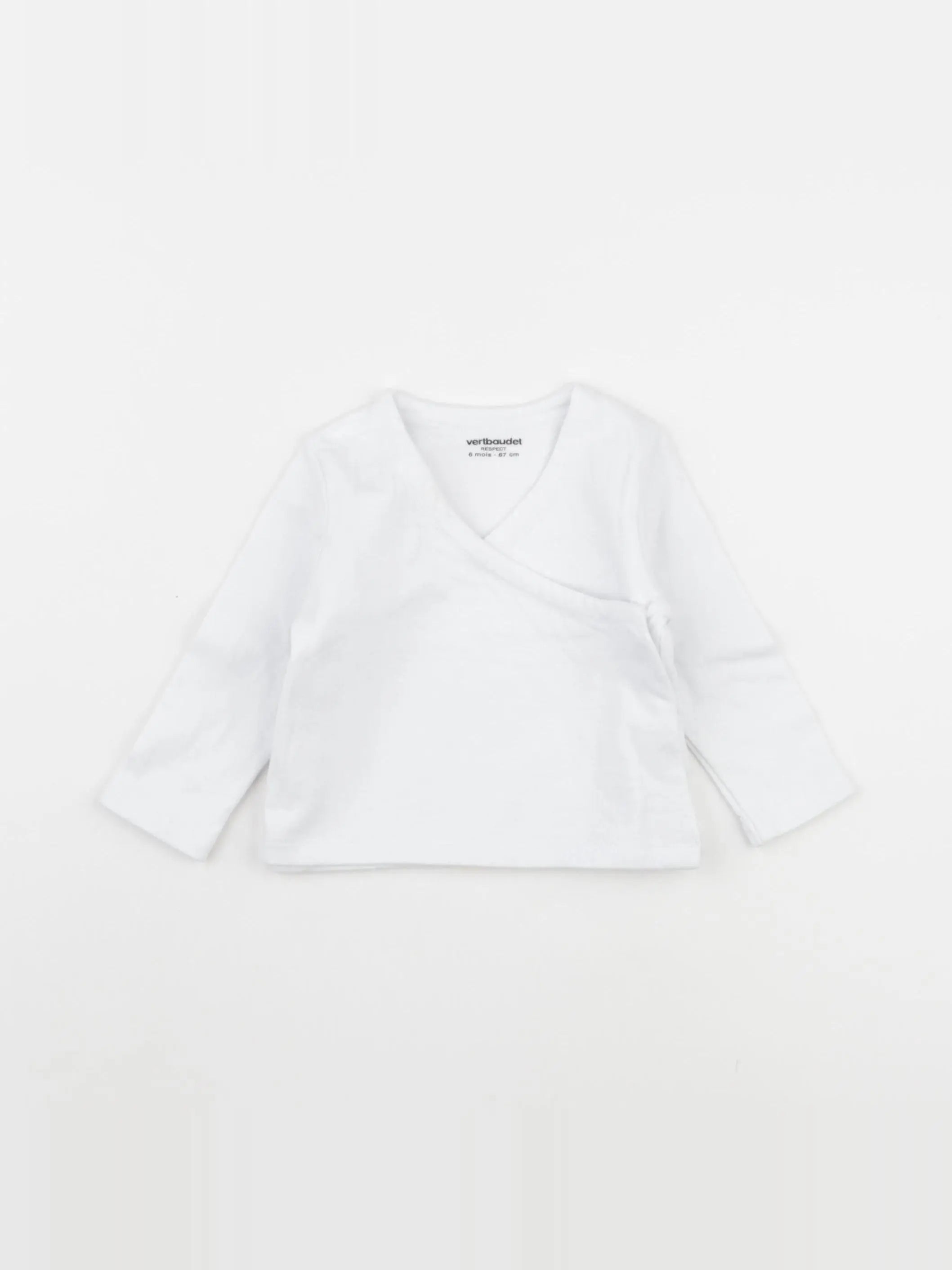 Vertbaudet - tee-shirt blanc - 6 mois