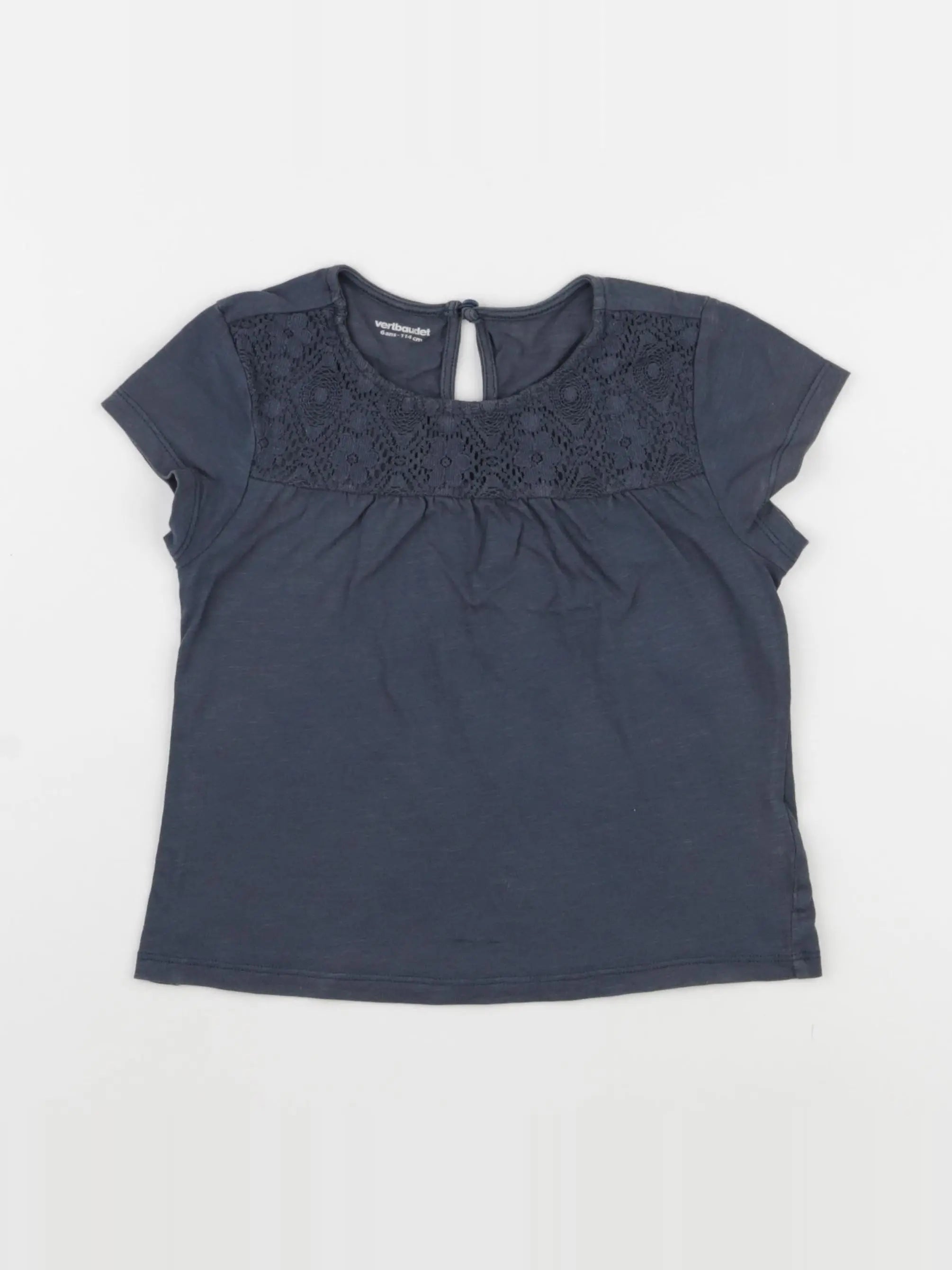 Vertbaudet - tee-shirt gris - 6 ans