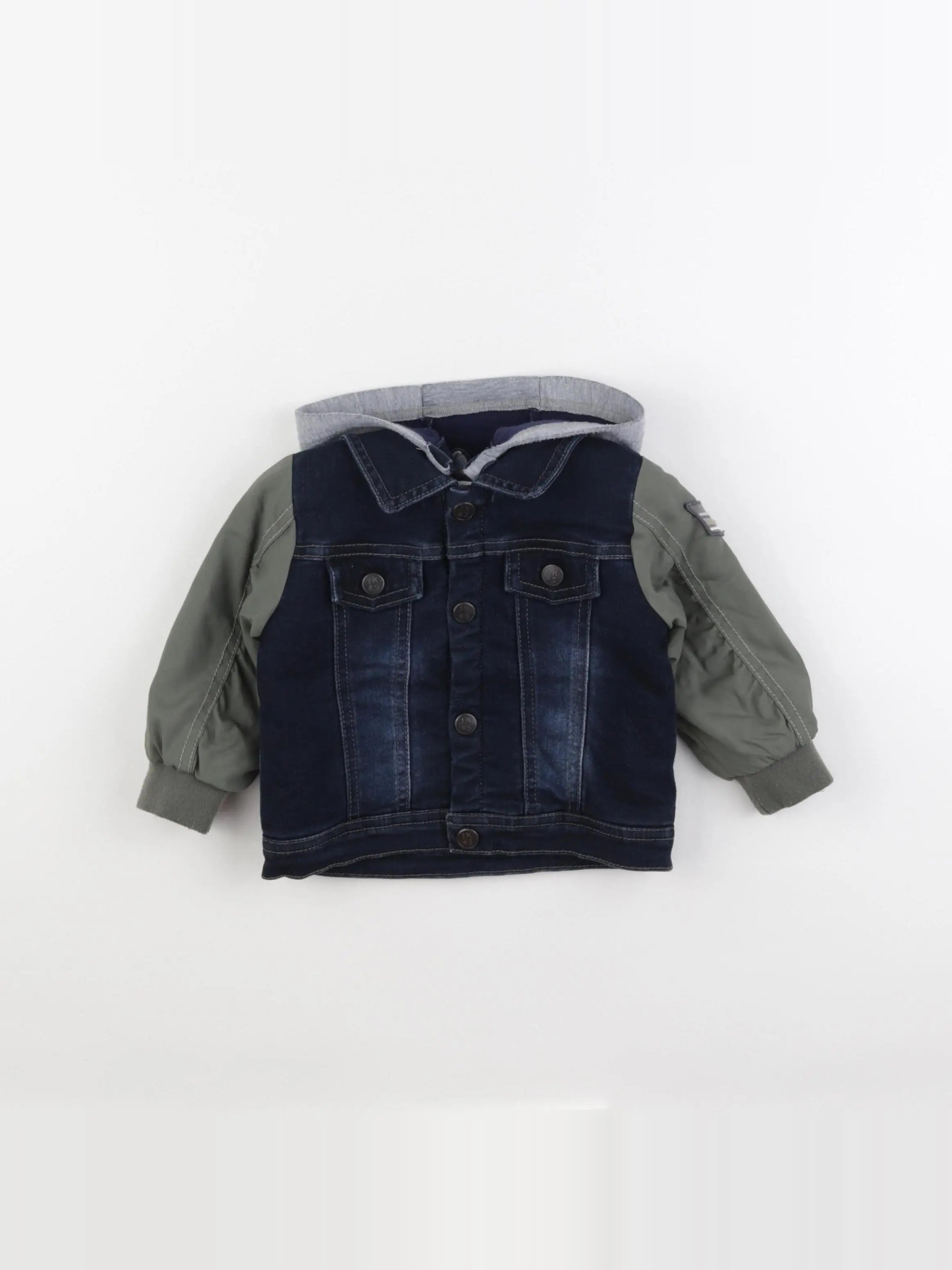 IKKS - veste imprimé au dos, doublé bleu - 18 mois