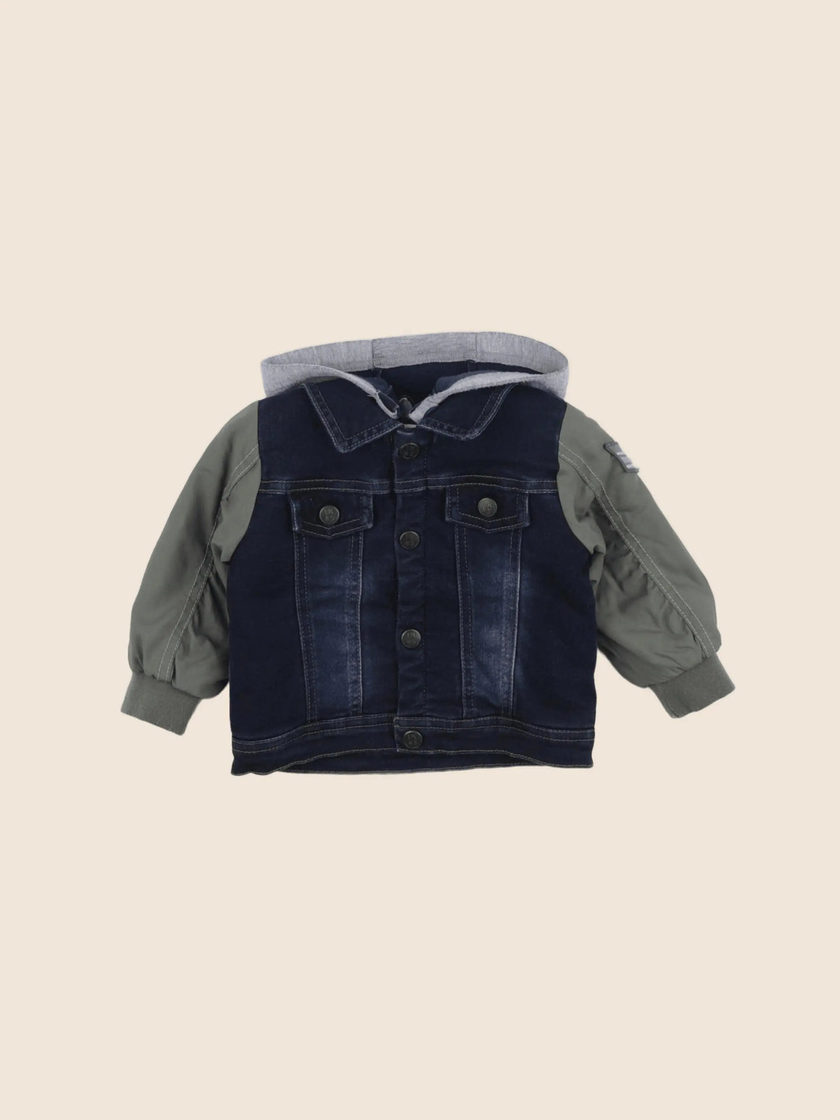 IKKS - veste imprimé au dos, doublé bleu - 18 mois