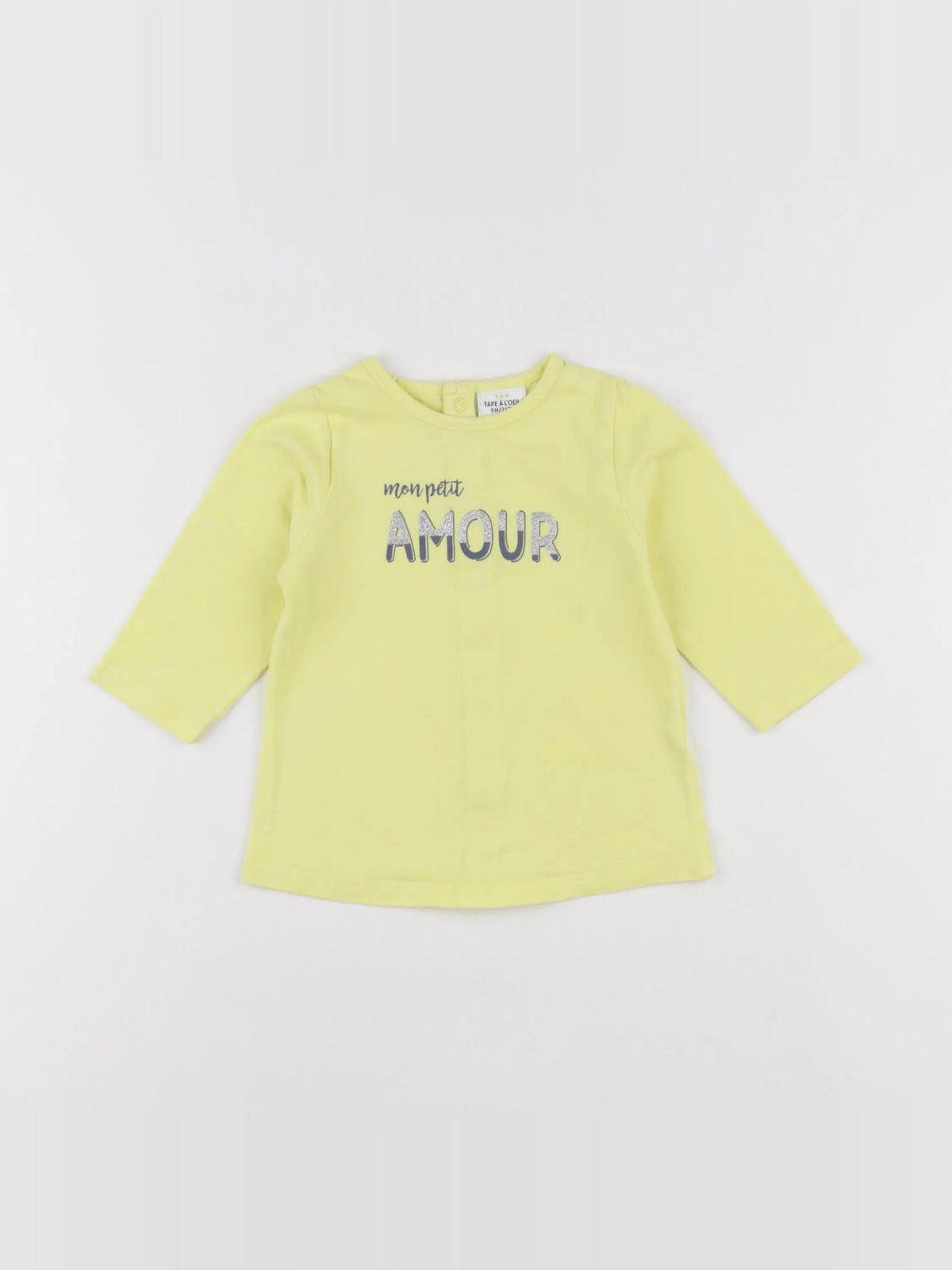 Tape à l'oeil - tee-shirt jaune, argent - 9 mois