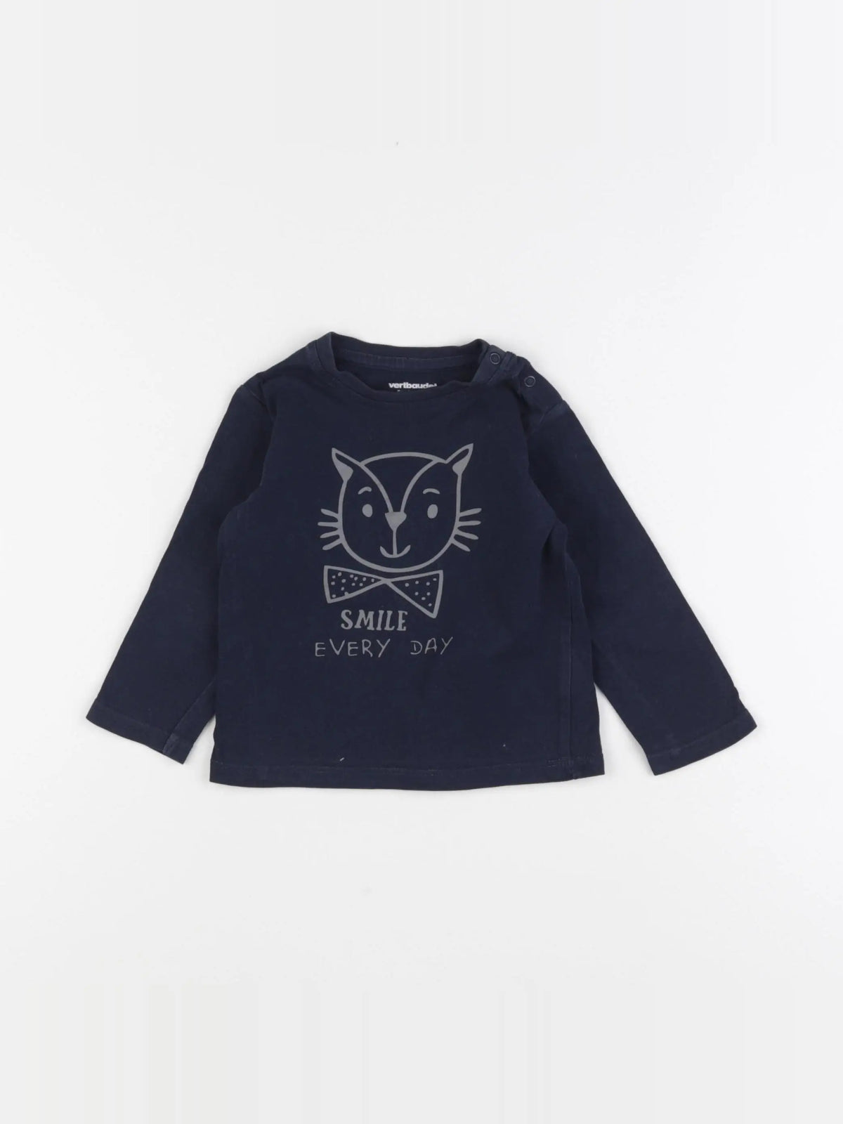 Vertbaudet - tee-shirt bleu - 6 mois
