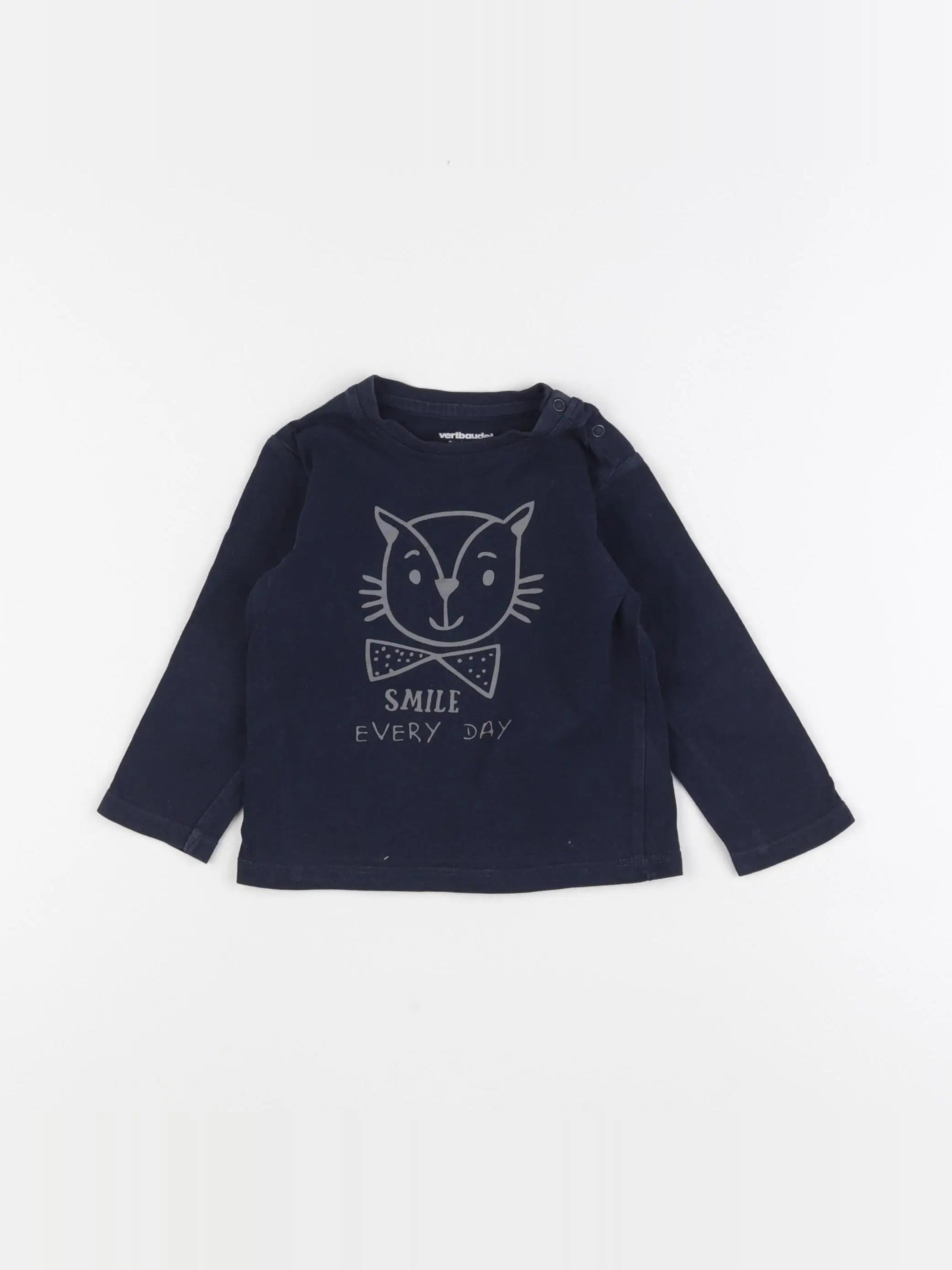 Vertbaudet - tee-shirt bleu - 6 mois