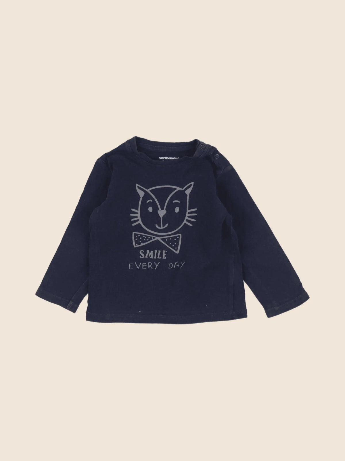 Vertbaudet - tee-shirt bleu - 6 mois