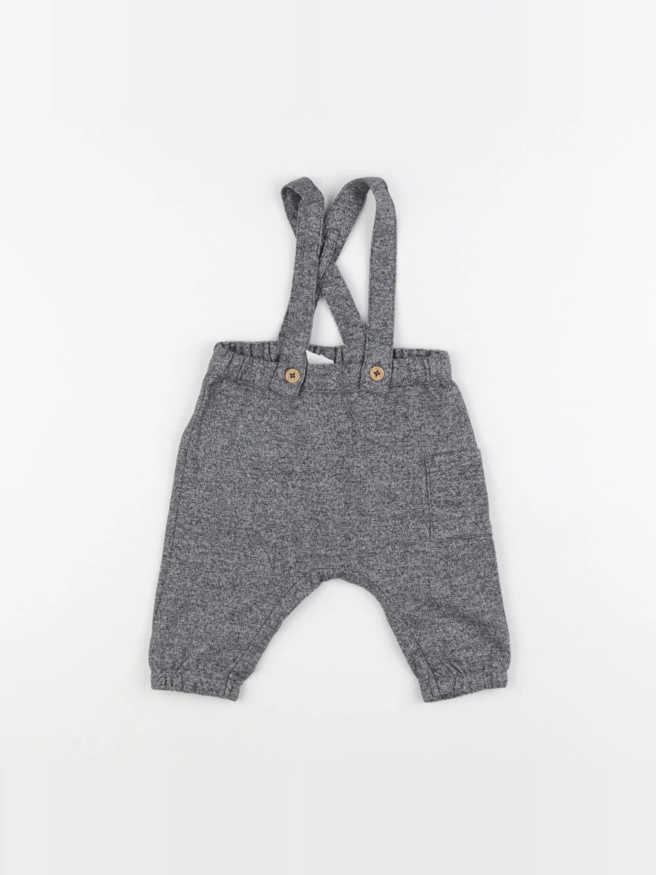 H&M - pantalon gris - 3 mois