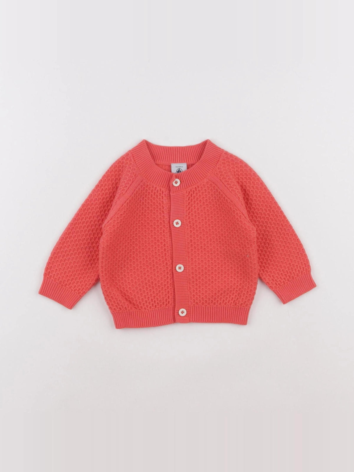 Petit Bateau - gilet orange - 3 mois