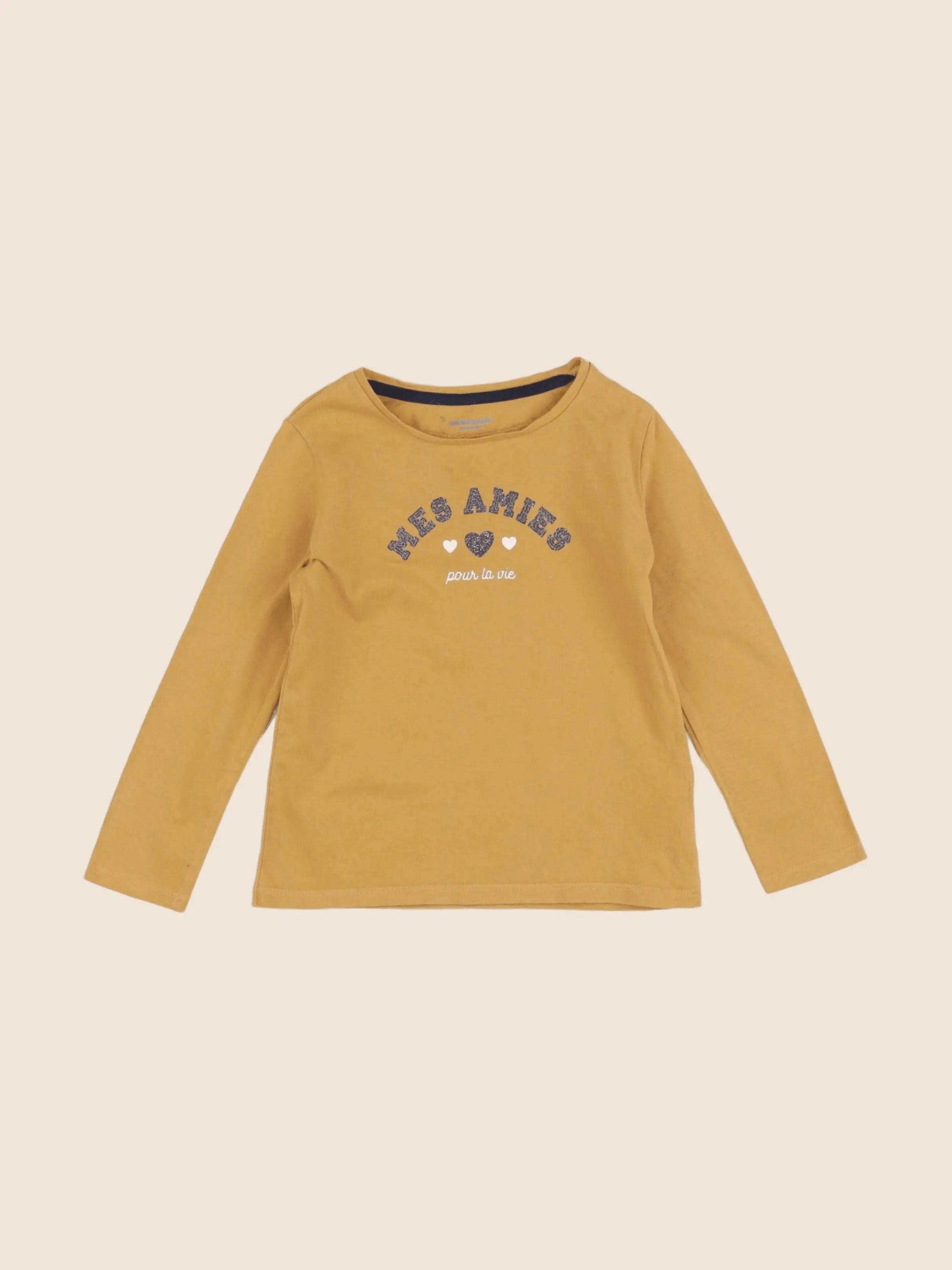 Vertbaudet - tee-shirt jaune - 4 ans