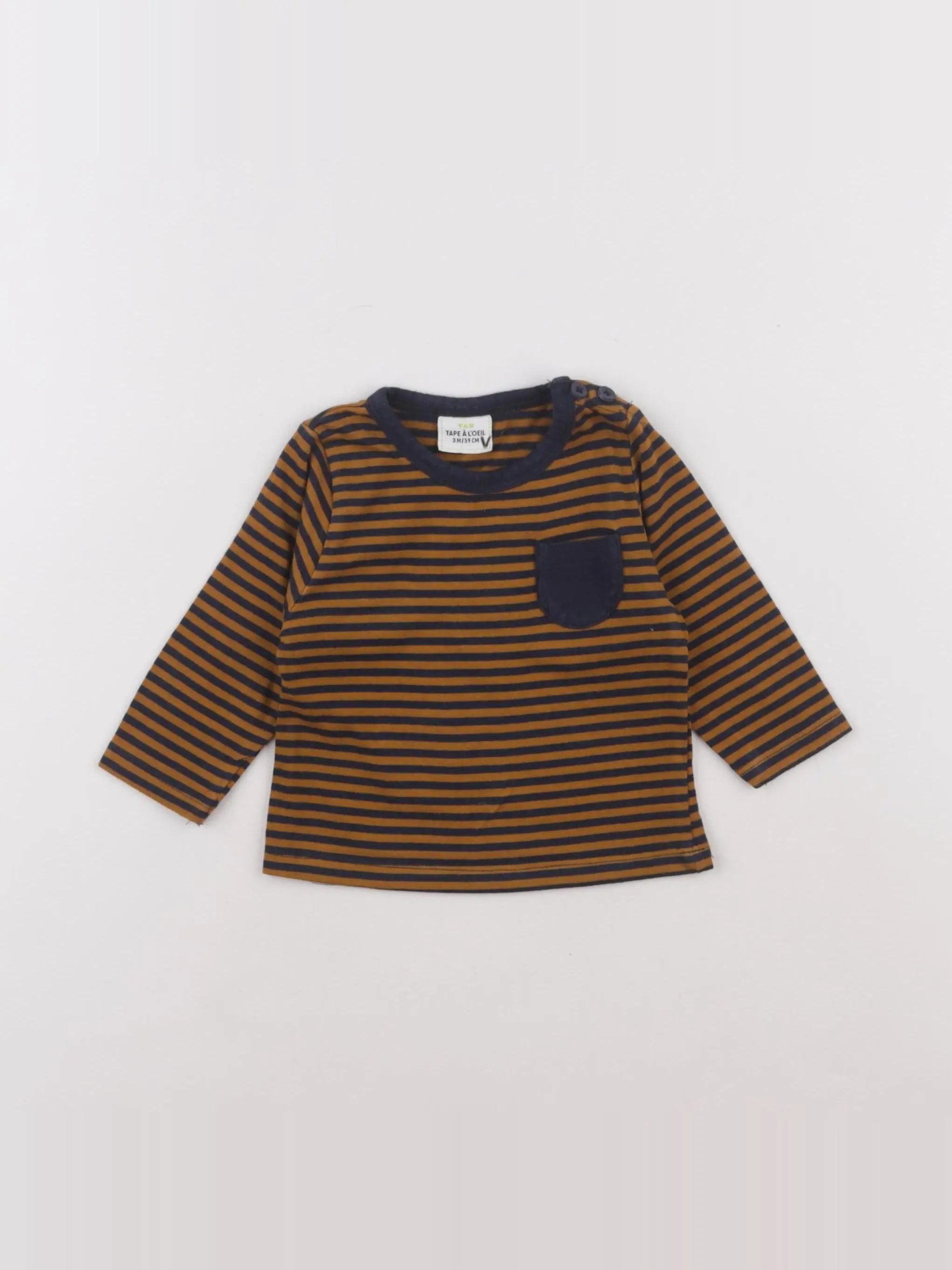 Tape à l'oeil - tee-shirt bleu, marron - 3 mois