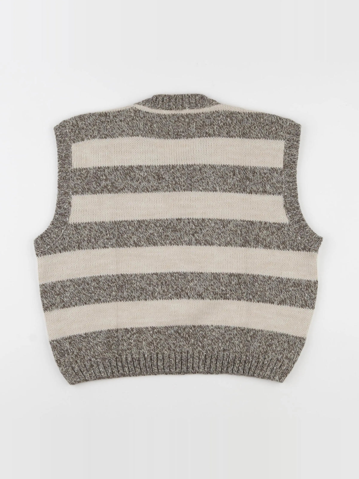 Vintage - pull sans manche taupe - 14 ans