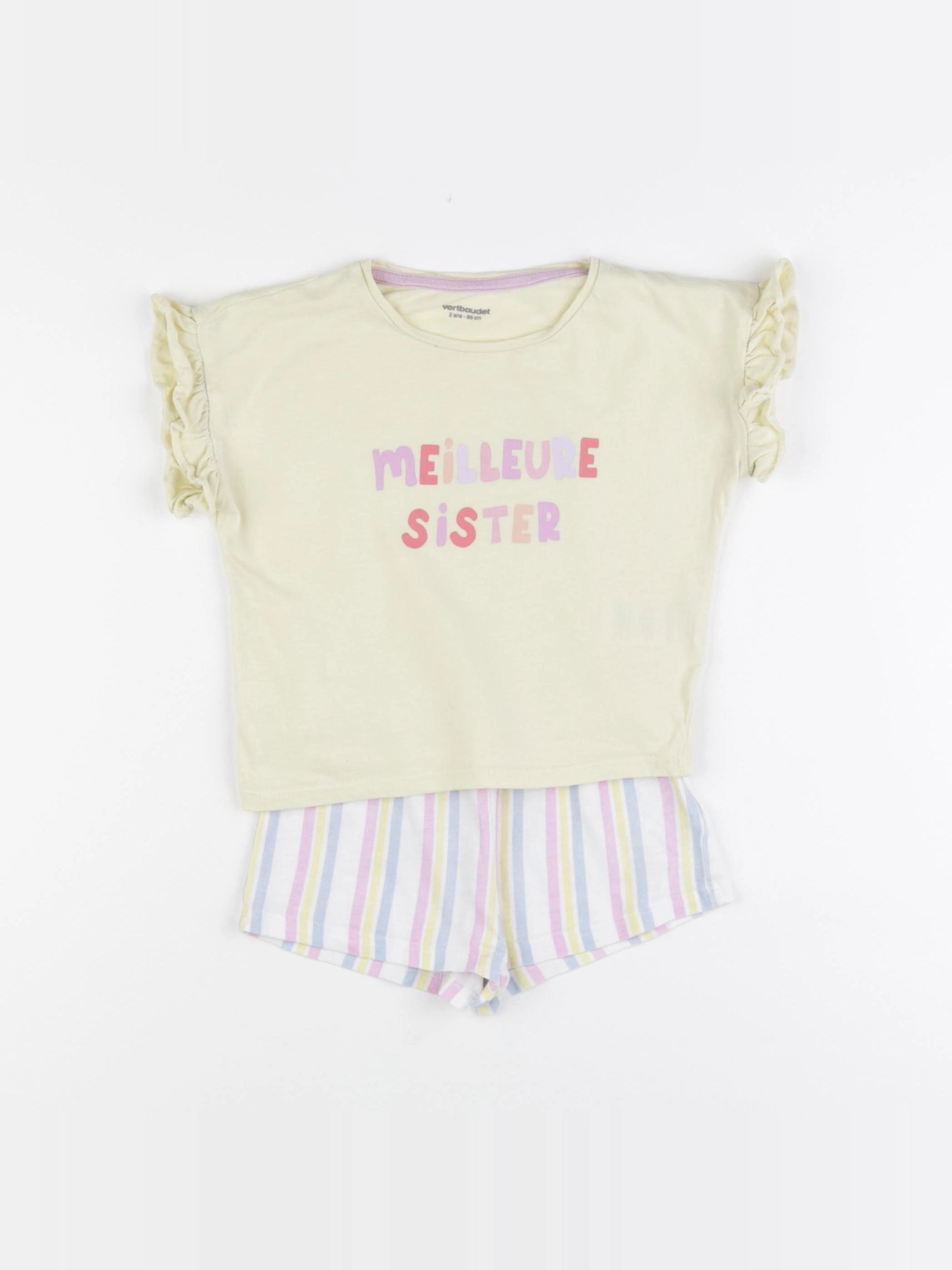 Vertbaudet - pyjama coton multicolore - 2 ans