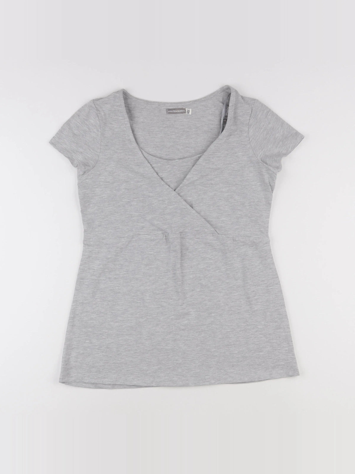 Vertbaudet - tee-shirt grossesse gris - 34 à 36