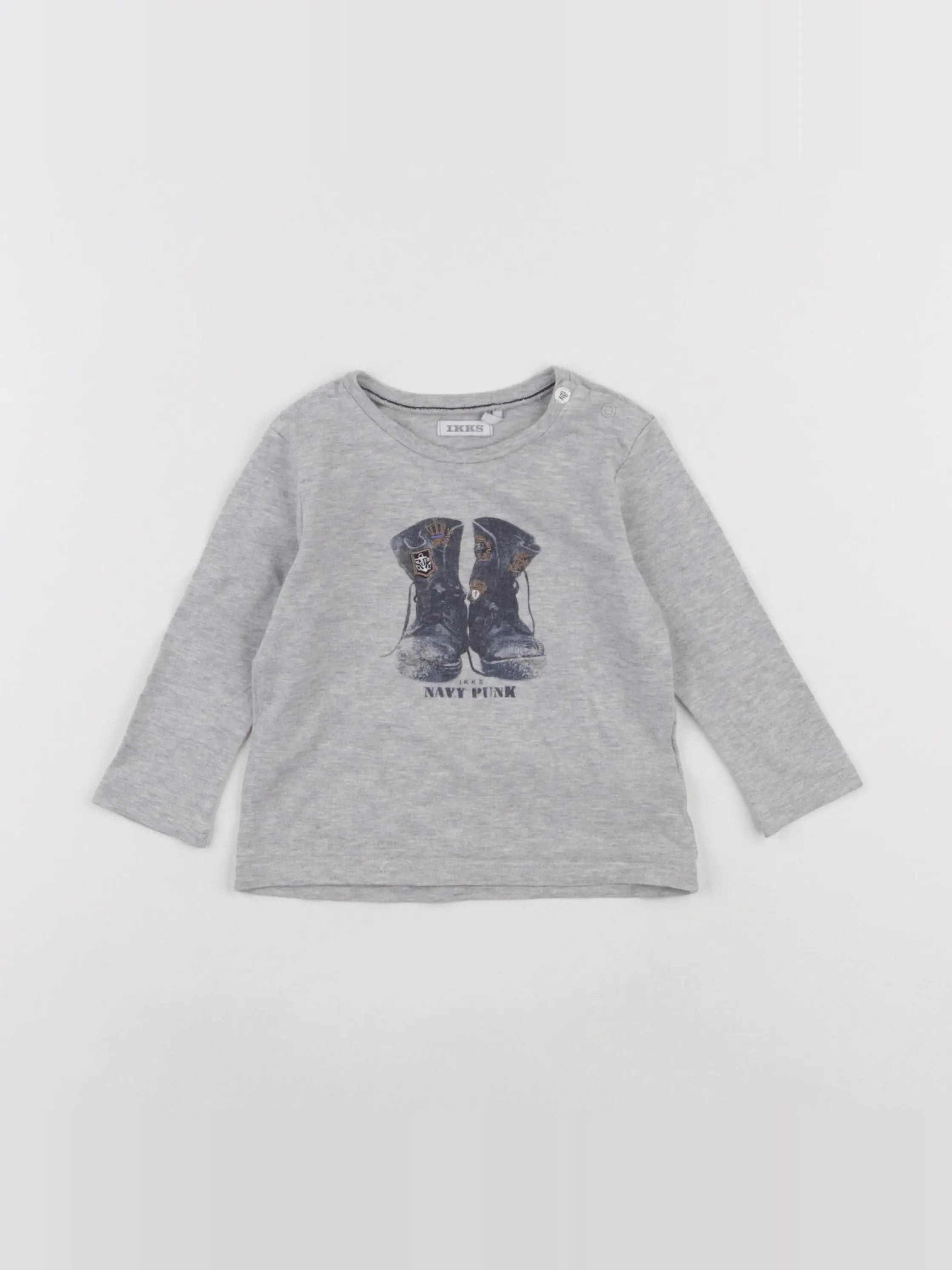 IKKS - tee-shirt gris - 12 mois