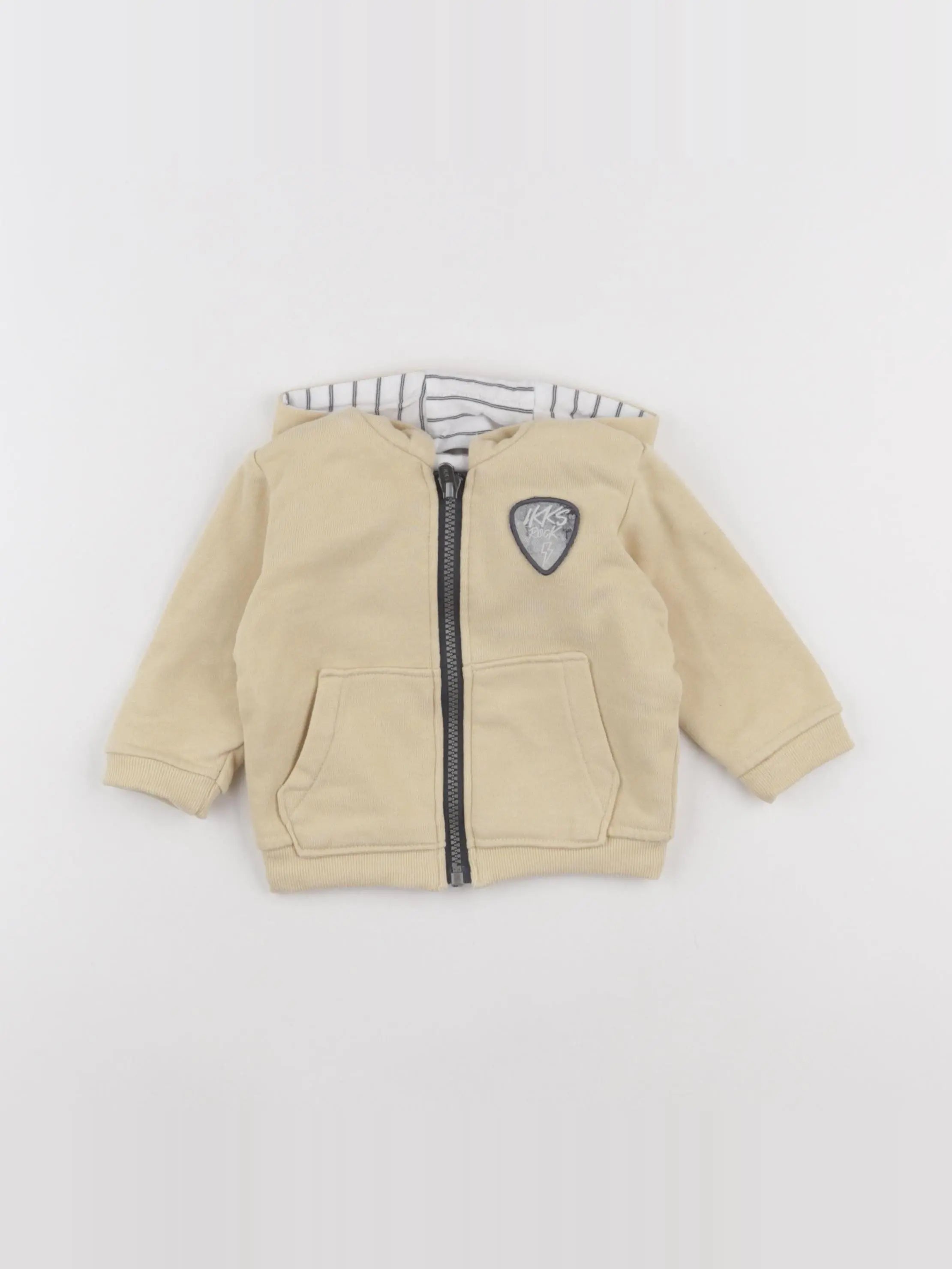 IKKS - sweat réversible jaune - 6 mois