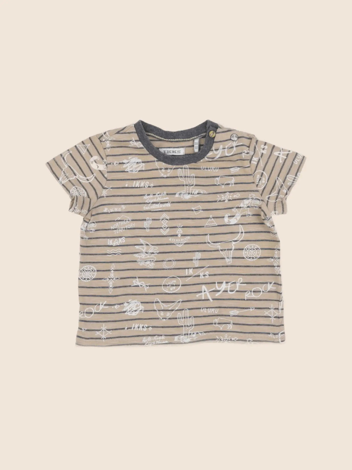IKKS - tee-shirt beige - 6 mois