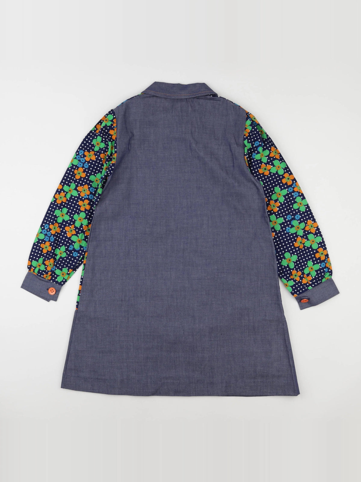 Vintage - robe bleu - 10 ans