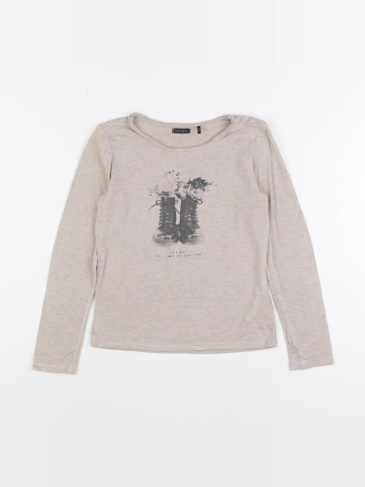 IKKS - tee-shirt beige - 8 ans