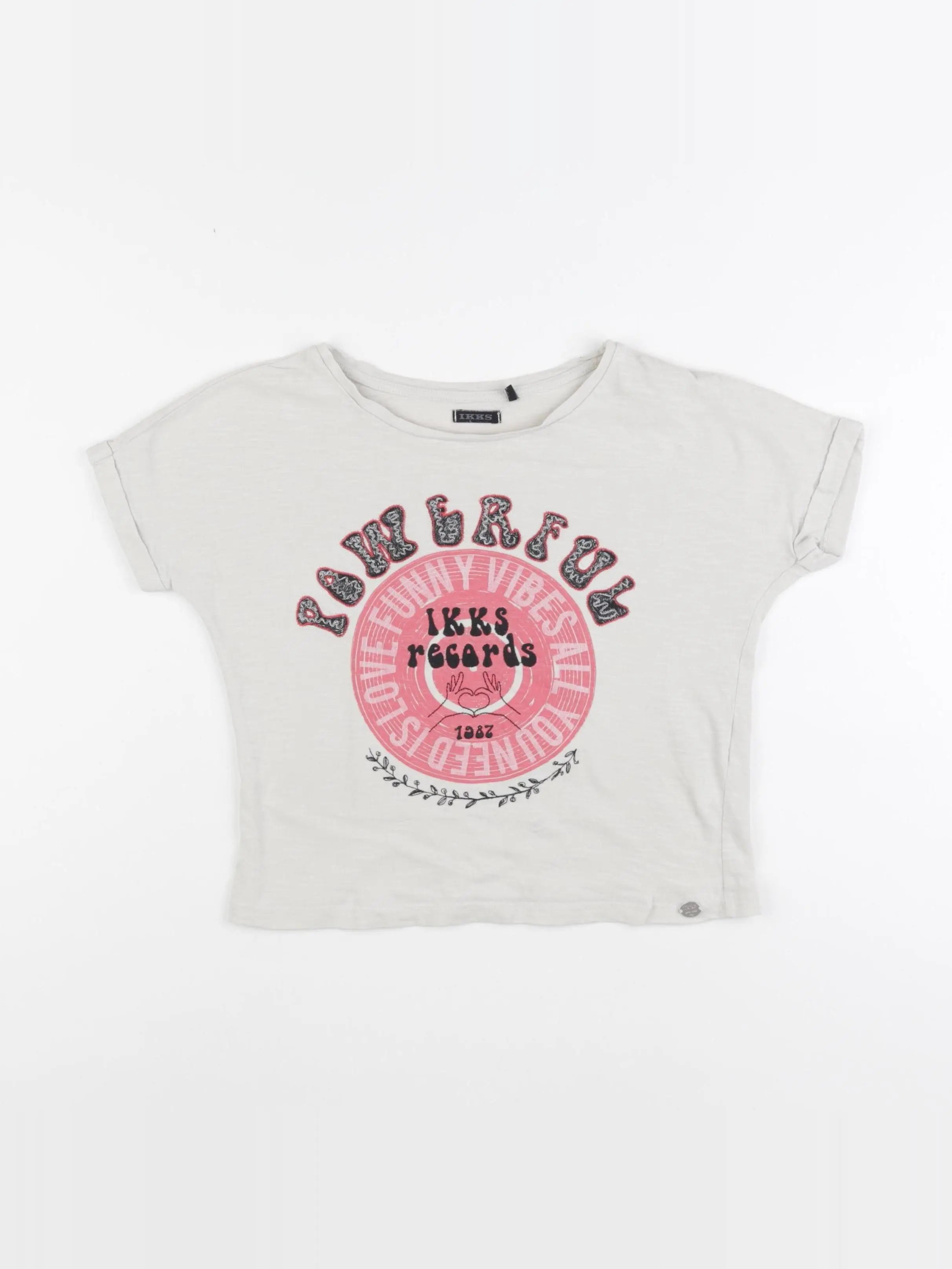 IKKS - tee-shirt beige - 8 ans