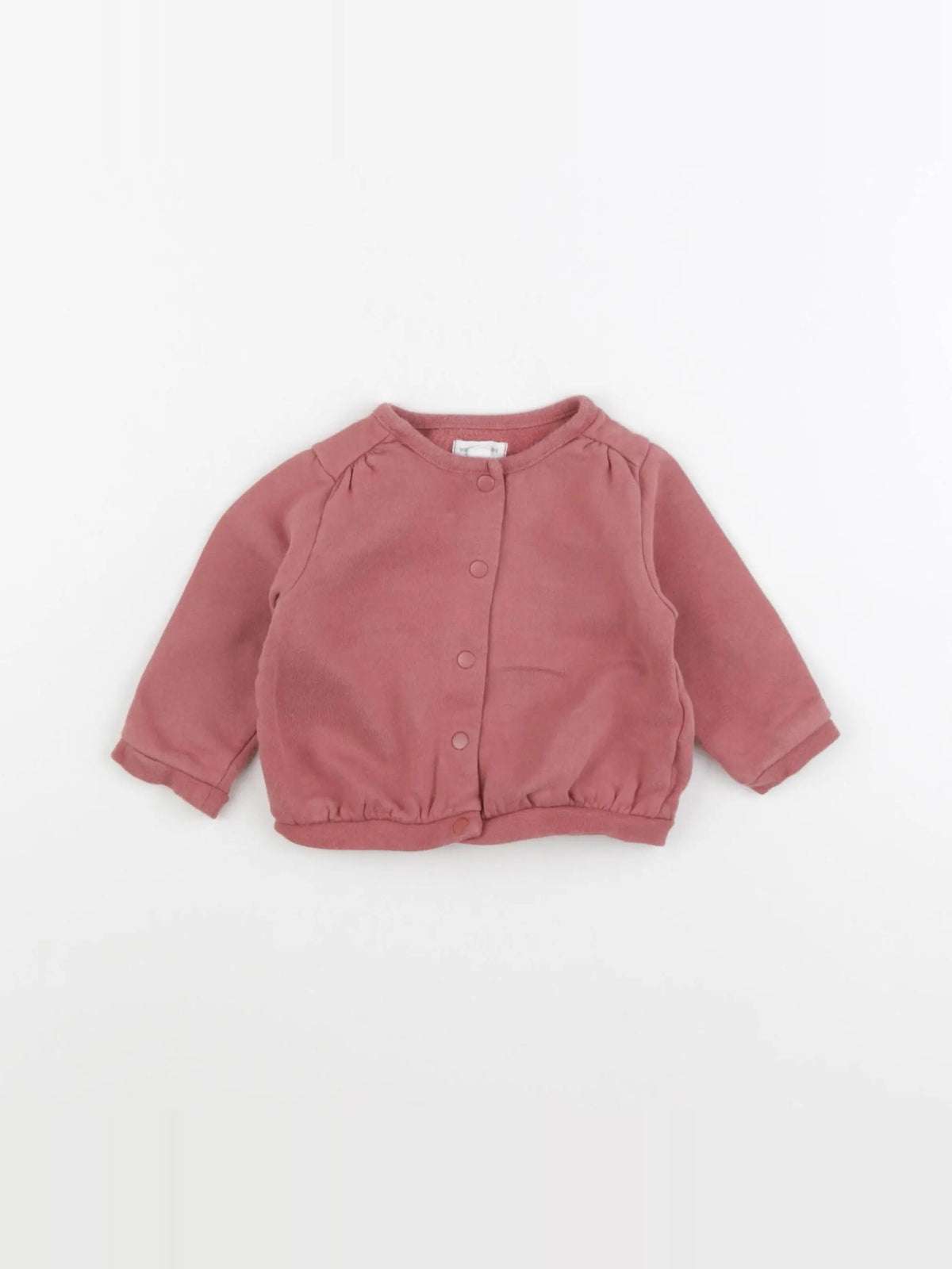 Vertbaudet - sweat rose - 9 mois