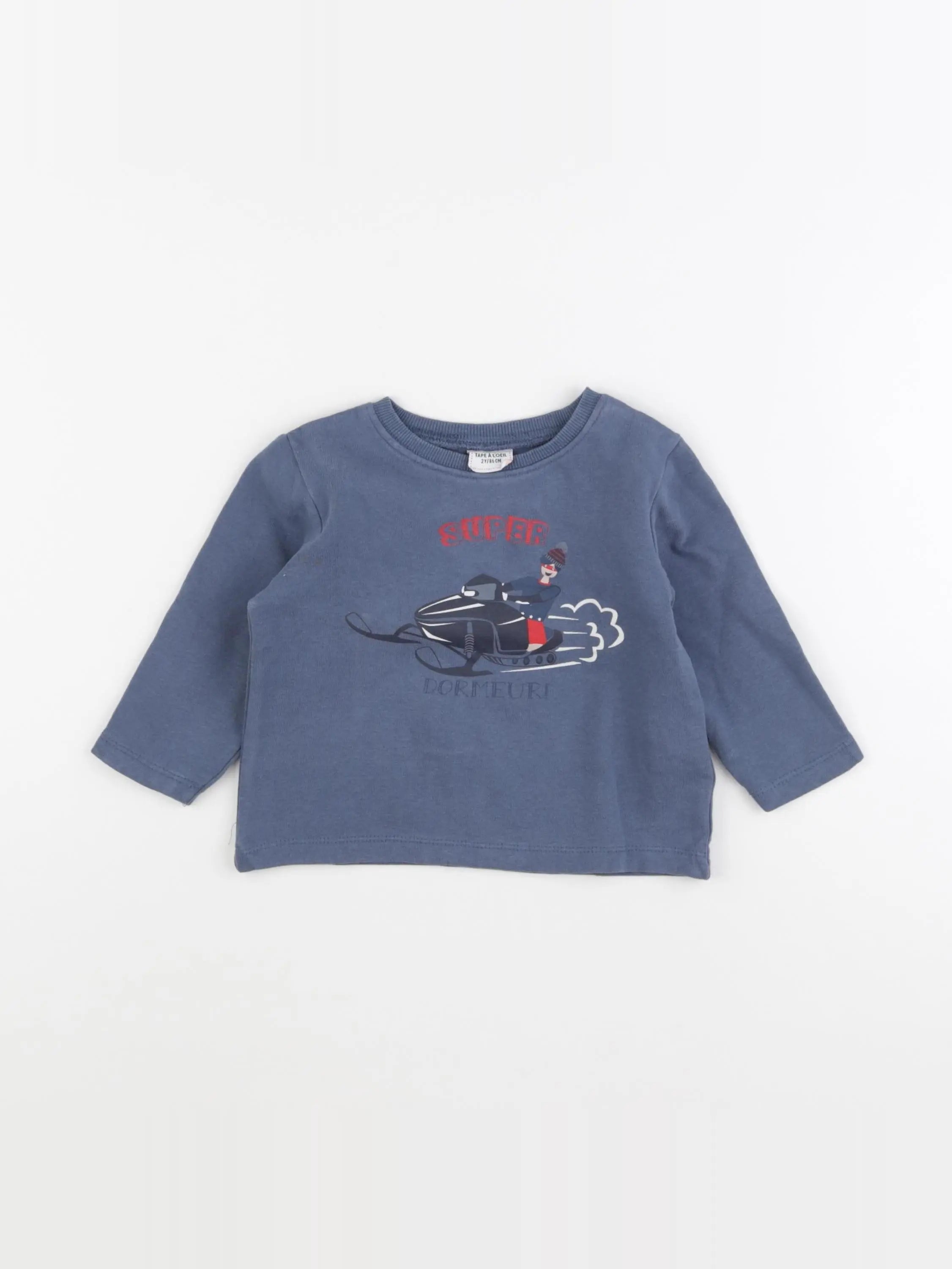 Tape à l'oeil - sweat bleu - 8 ans