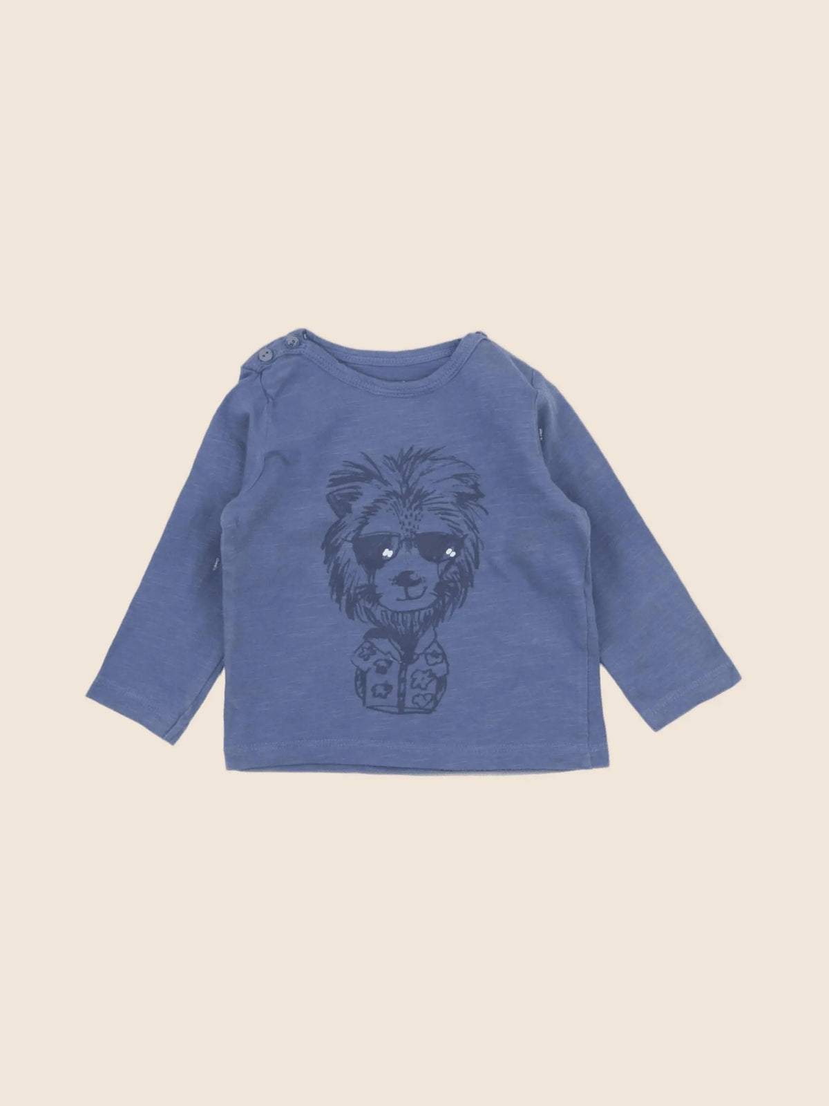 Vertbaudet - tee-shirt bleu - 6 mois