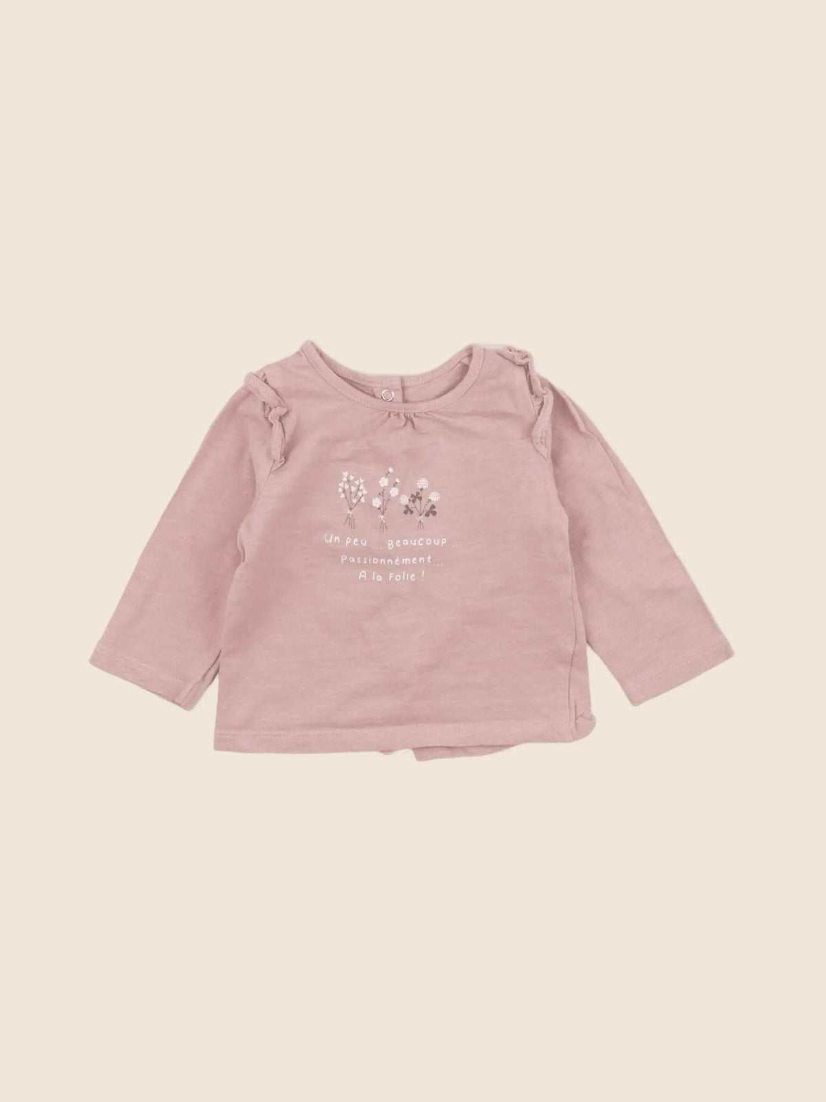 Vertbaudet - tee-shirt rose - 6 mois