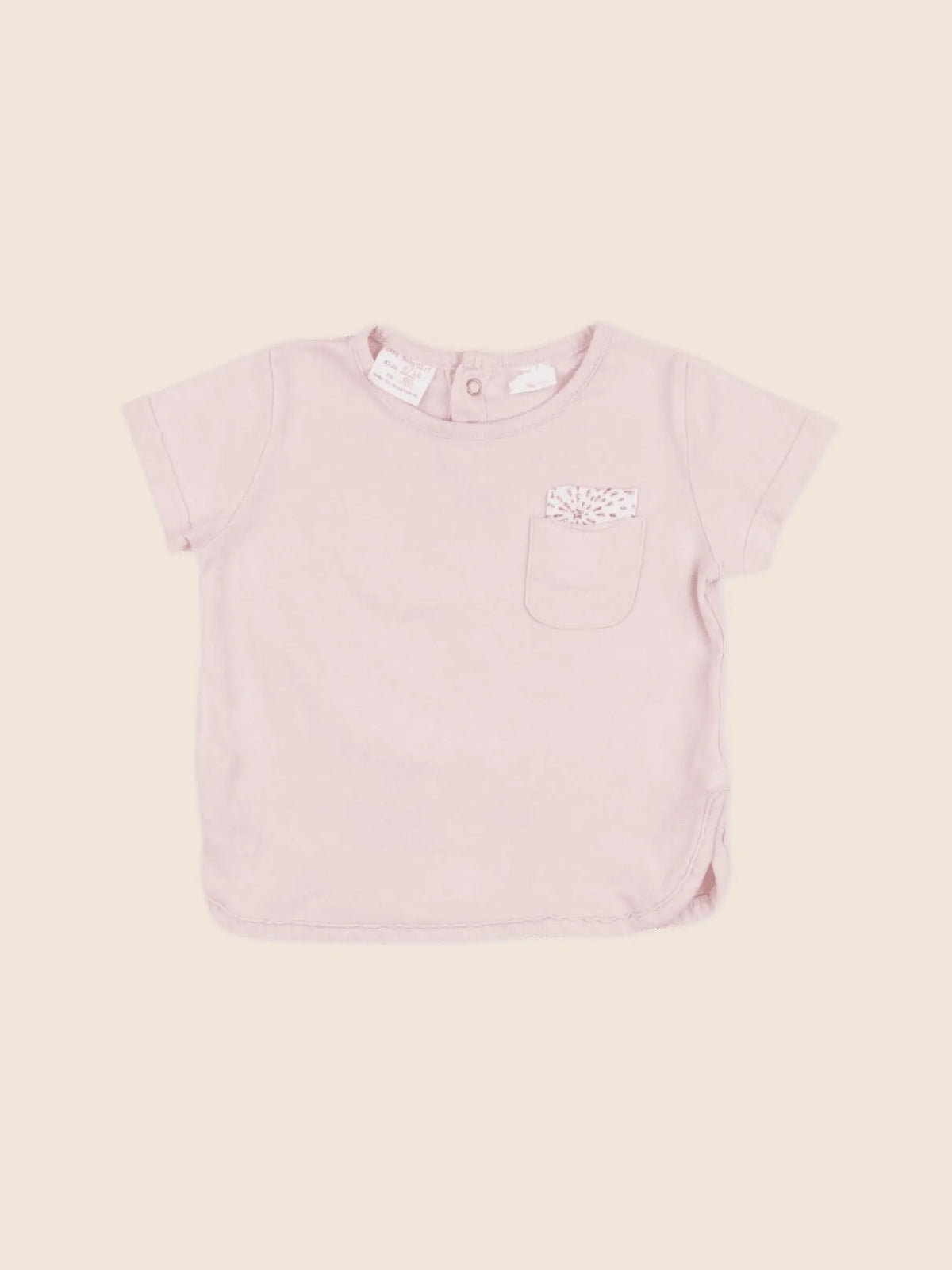 Zara - tee-shirt rose - 9/12 mois