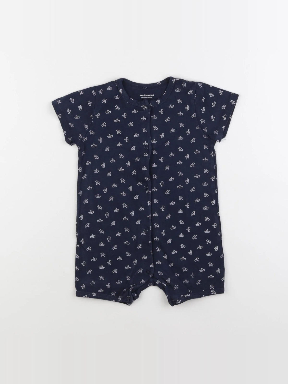 Vertbaudet - pyjama coton bleu - 18 mois