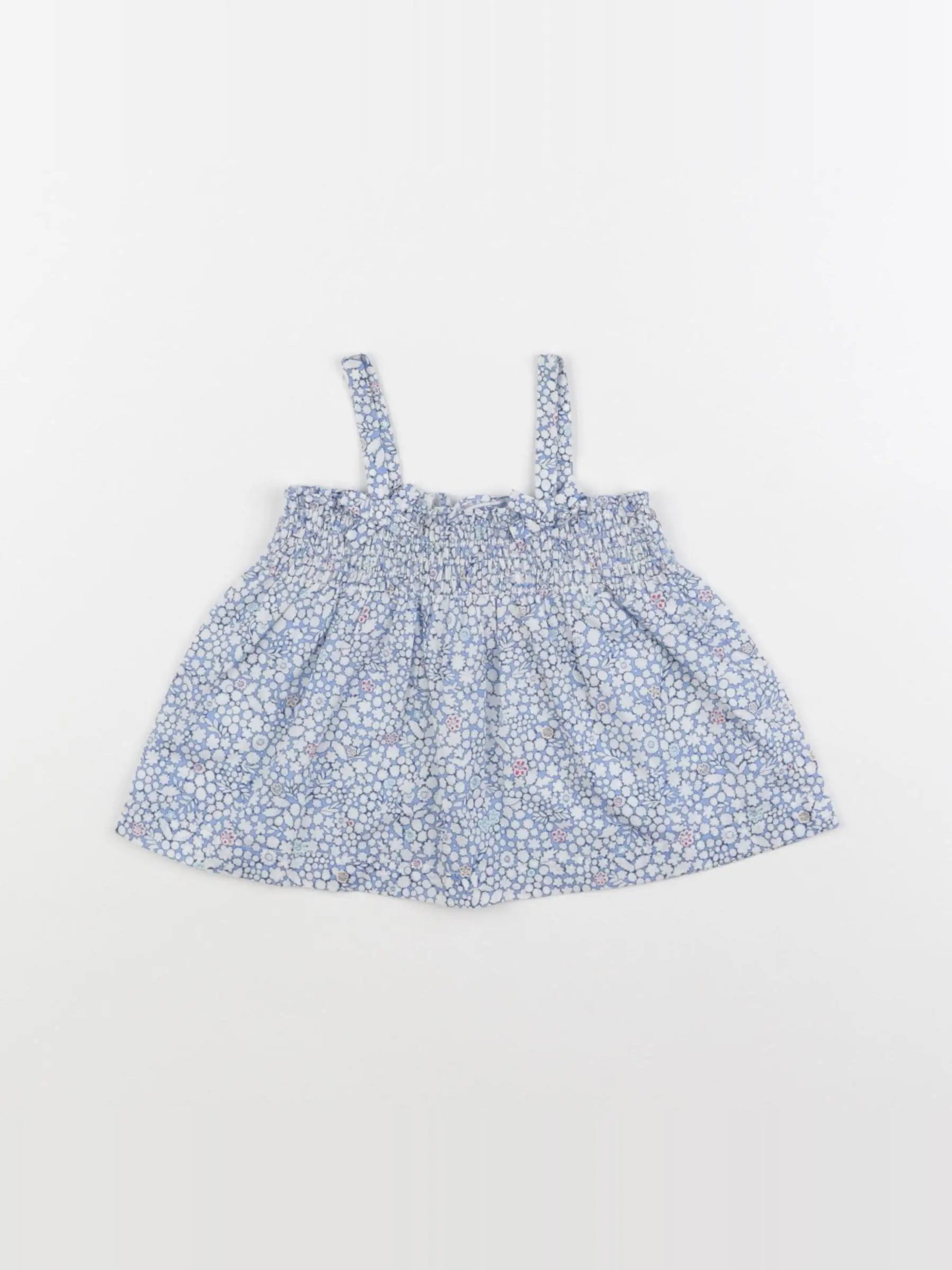 Jacadi - blouse liberty bleu - 6 mois